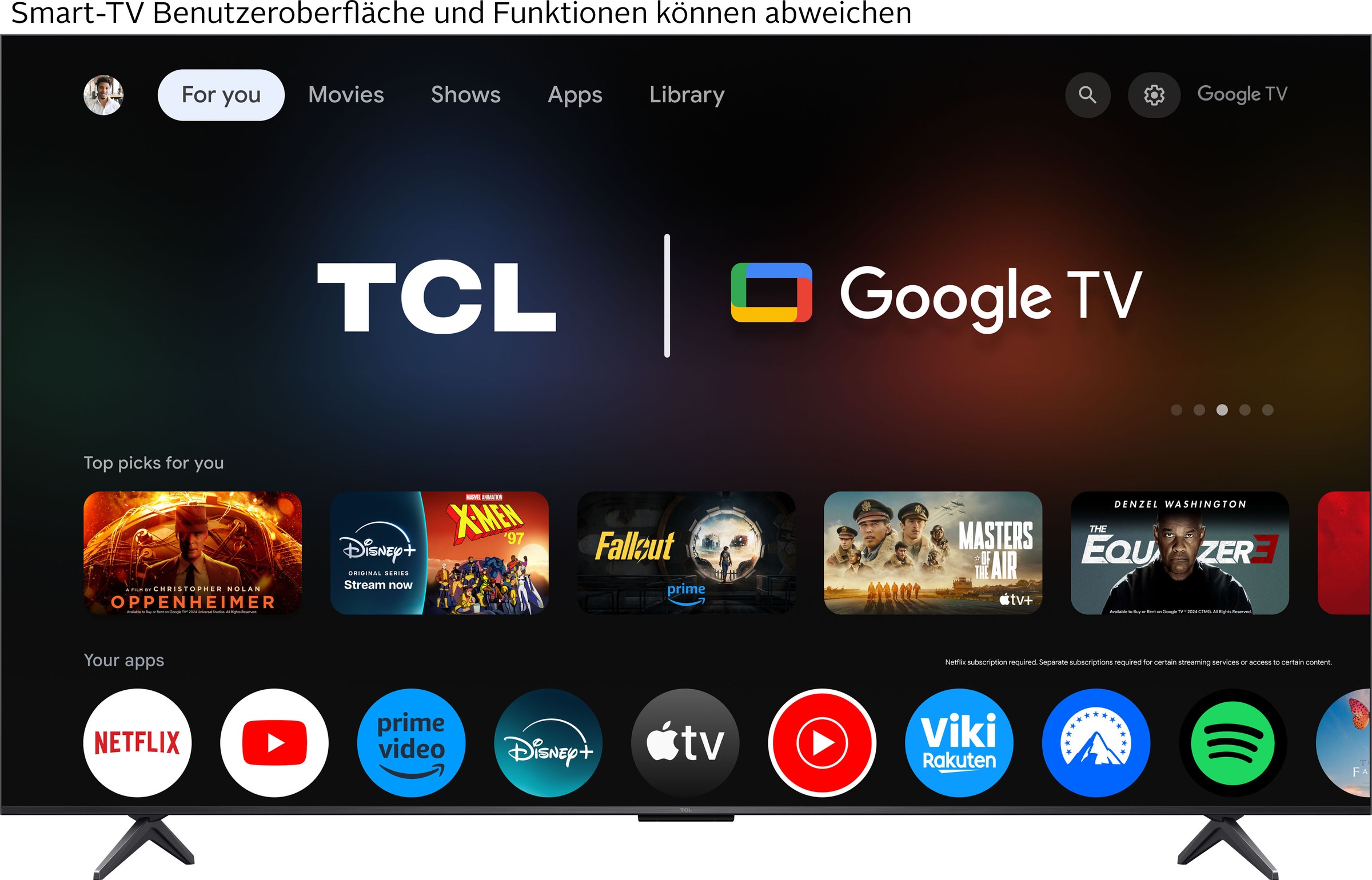 TCL Mini-LED-Fernseher "85Q6CX1", Energieeffizienz: D (A-G), schwarz, 85 ″, Fernseher, 4K Multi-HDR Dolby Vision, 144Hz, ONKYO Dolby Atmos, Apple Airplay 2 2
