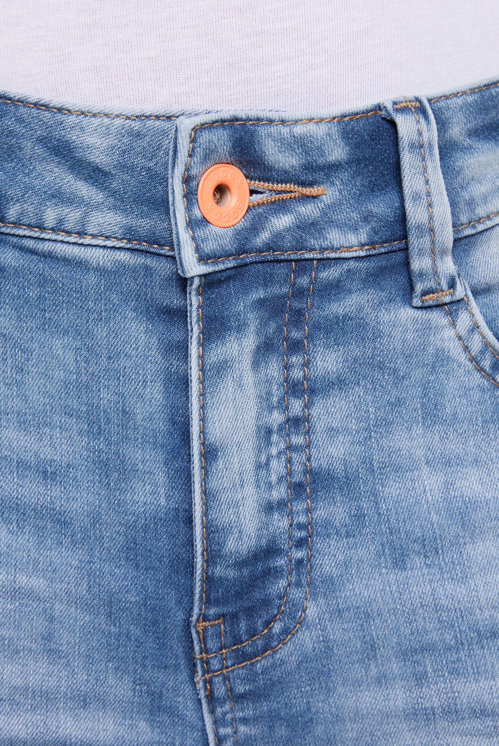 SOCCX Regular-fit-Jeans, mit verkürztem Bein