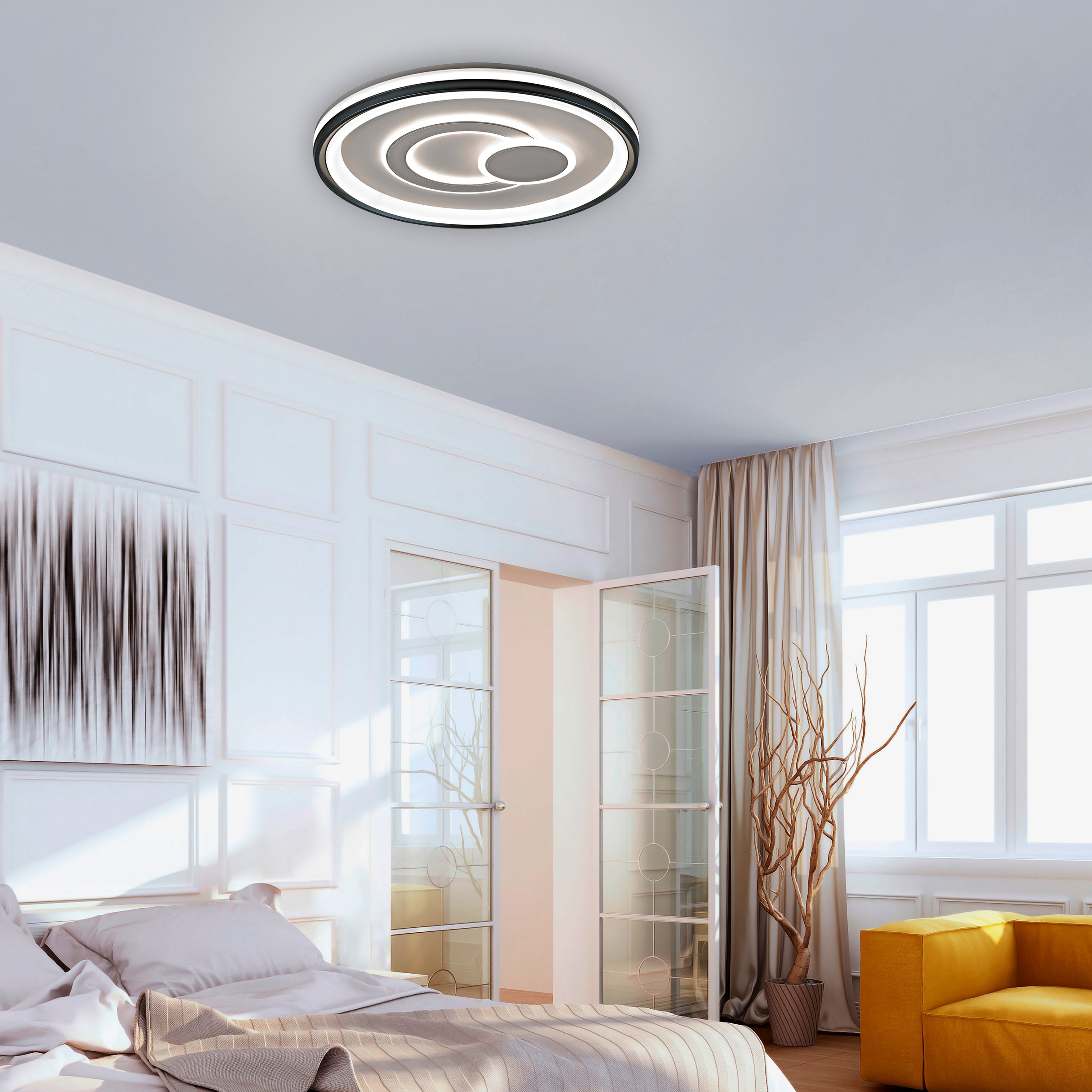 JUST LIGHT Deckenleuchte »MINELLI«, 1 flammig, Leuchtmittel LED-Board | LED fest integriert, LED, dimmbar, Switchmo