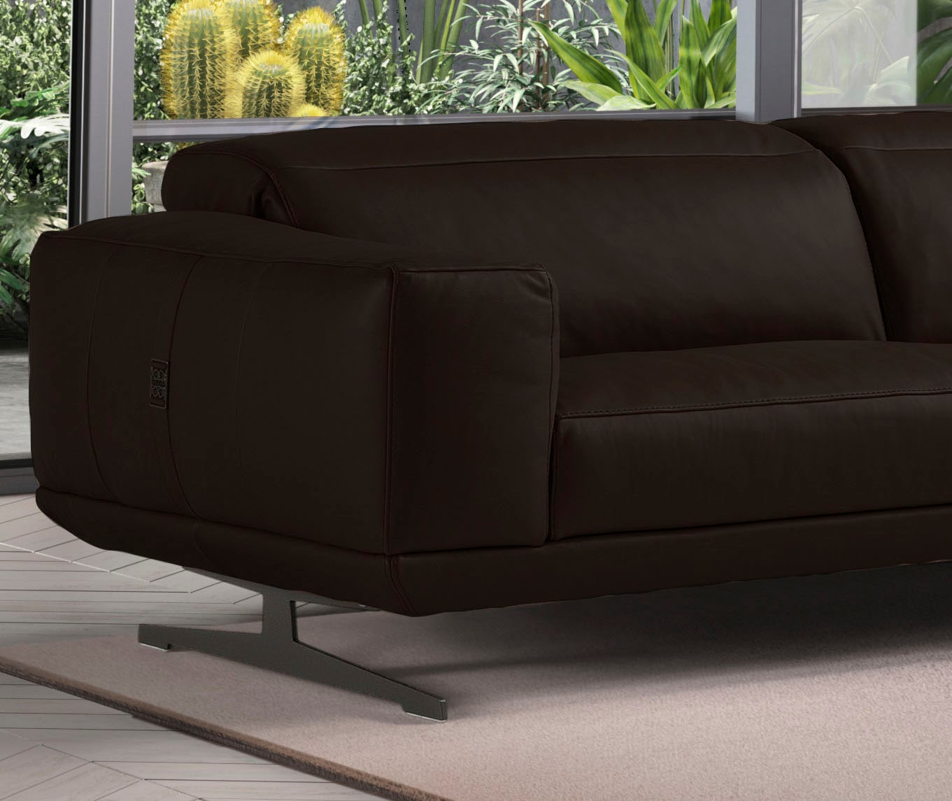 Egoitaliano 3-Sitzer »Gloria, super bequem, hochwertige Verarbeitung, edles Design, Megasofa«, beidseitig verstellbare Rückenelemente, mit Designmetallfüßen