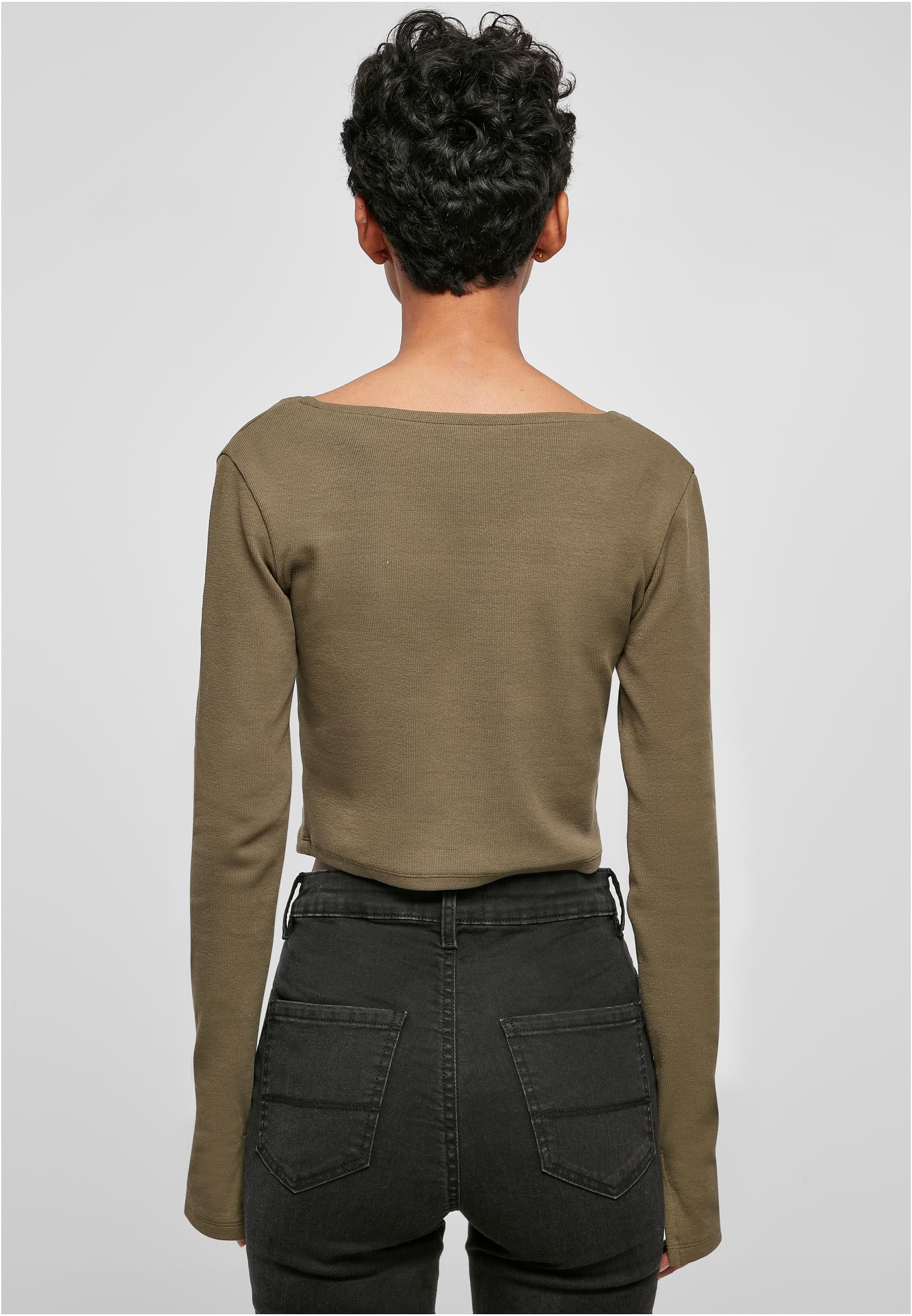 (1 Longsleeve«, | tlg.) online Short Ladies »Damen Langarmshirt kaufen URBAN CLASSICS Rib Corsage BAUR