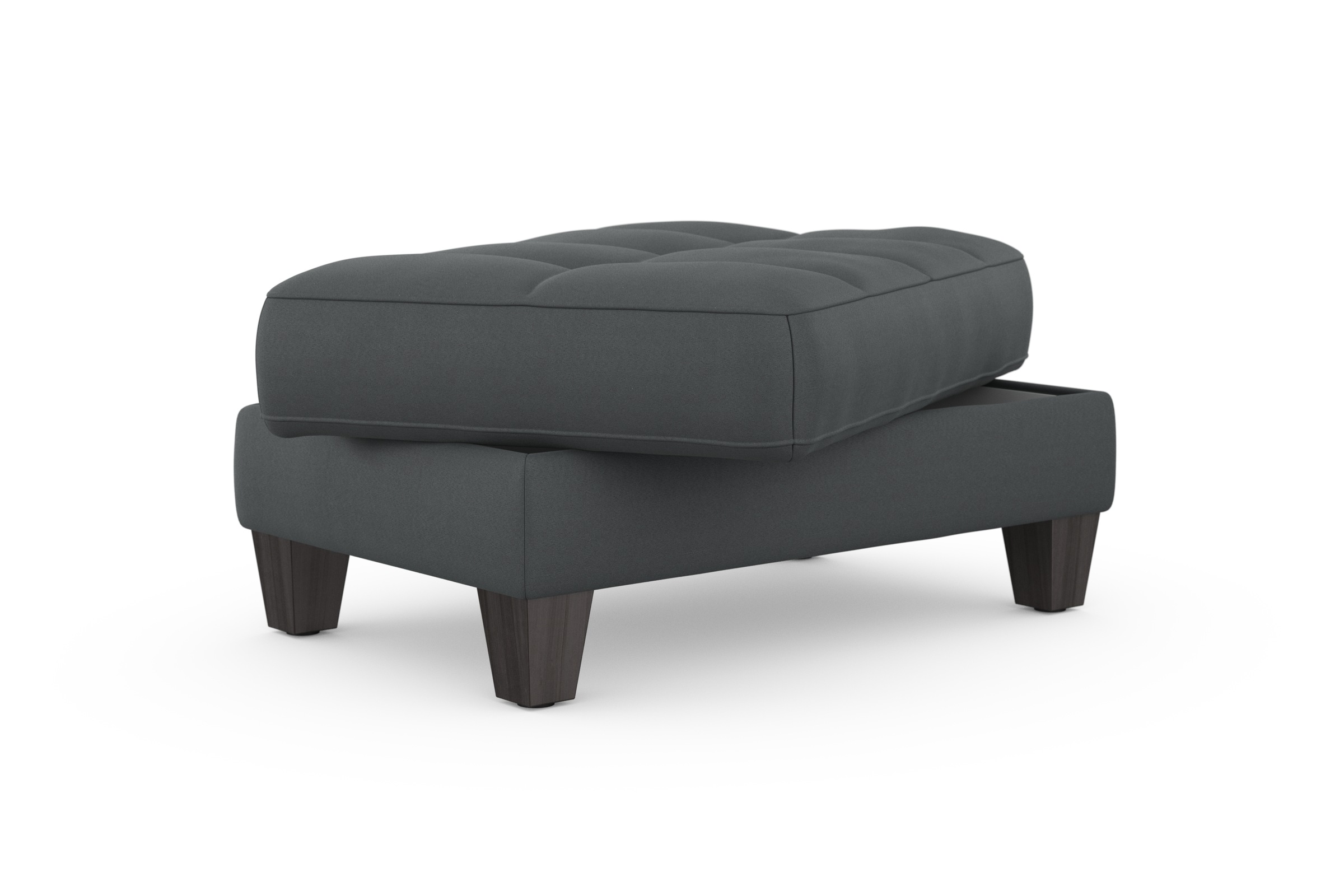 Stauraumhocker SIT & MORE "Westham", grau, B:101cm H:47cm T:66cm, 100% Polyester, Hocker, wahlewise mit/ohne Federkern 6