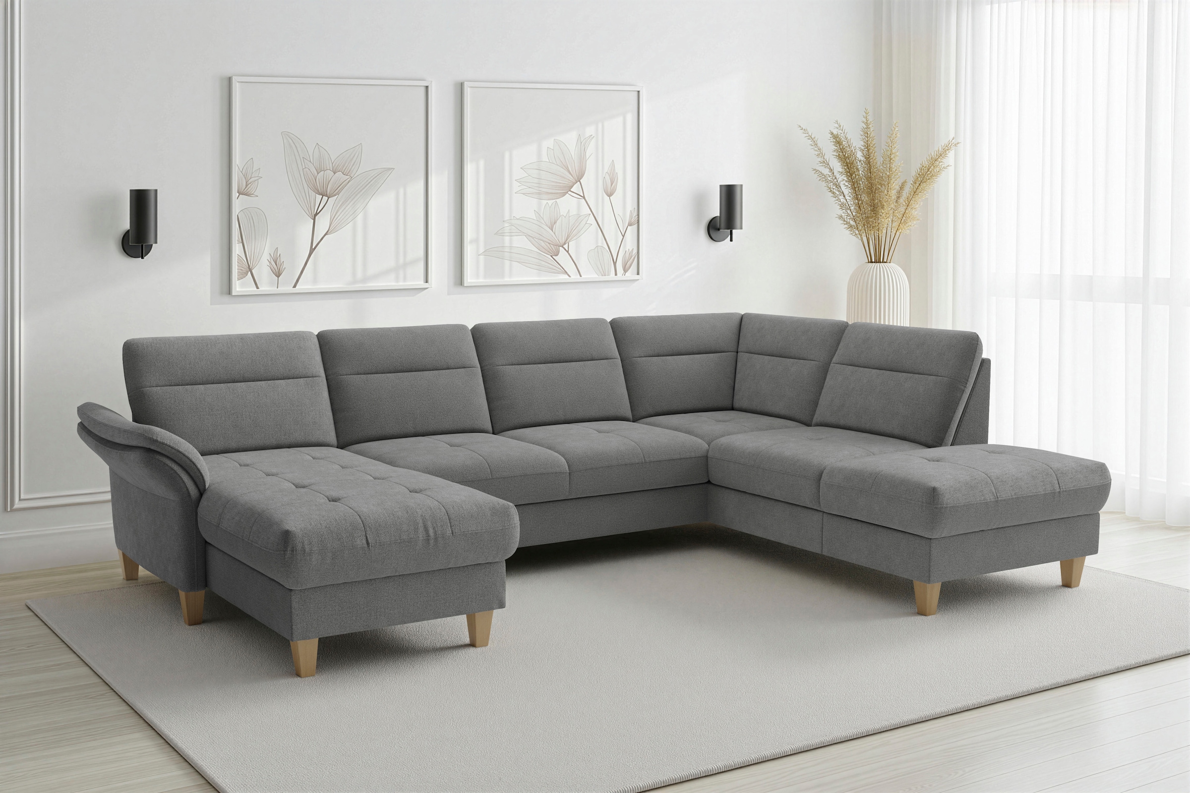 sit&more 1100000002199 "Pamela U-Form, B: 292 cm, optional Schlaffunktion & Bettkasten" mit Federkern