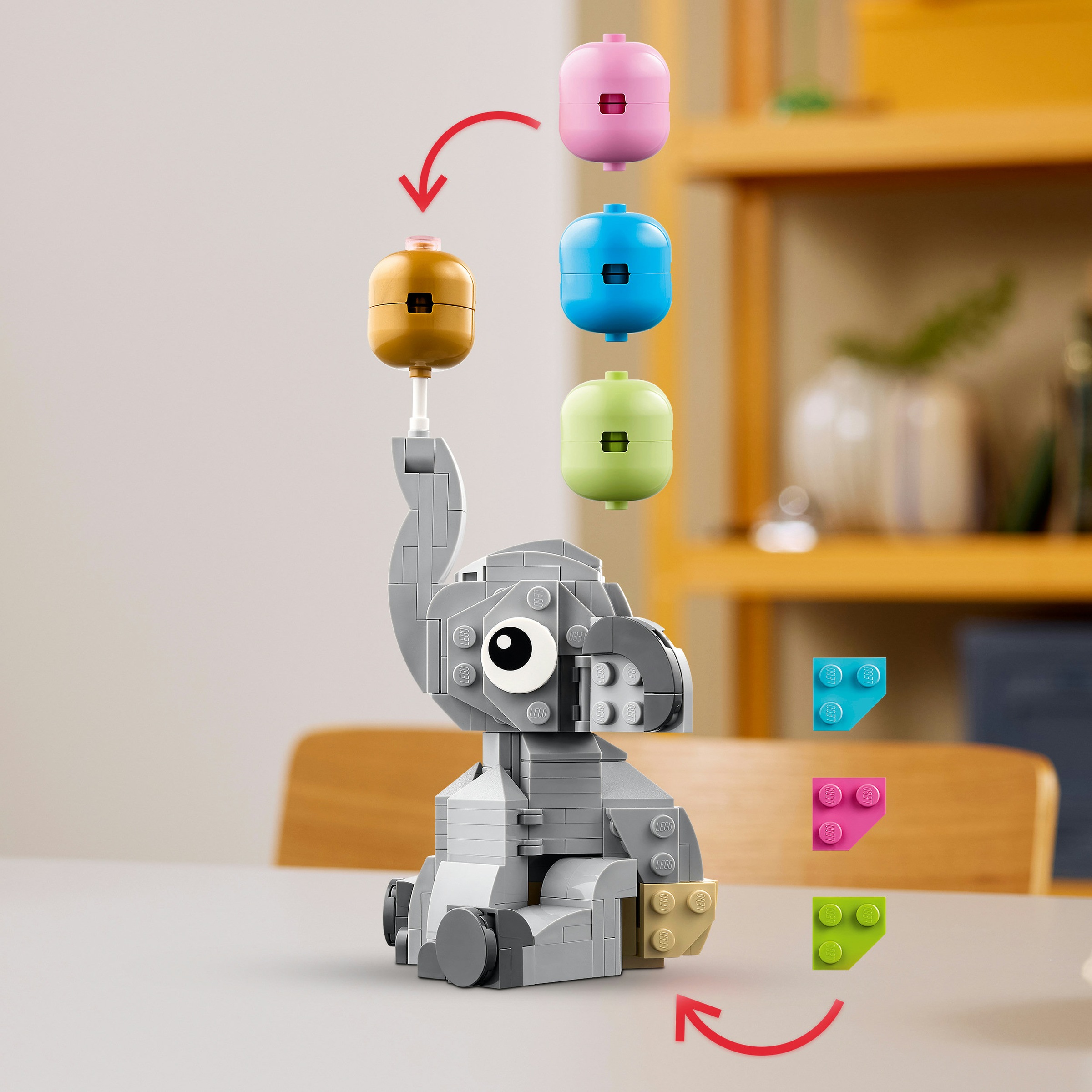 LEGO® Konstruktionsspielsteine »Schwebender Baby-Elefant (40814), LEGO Iconic« Made in Europe