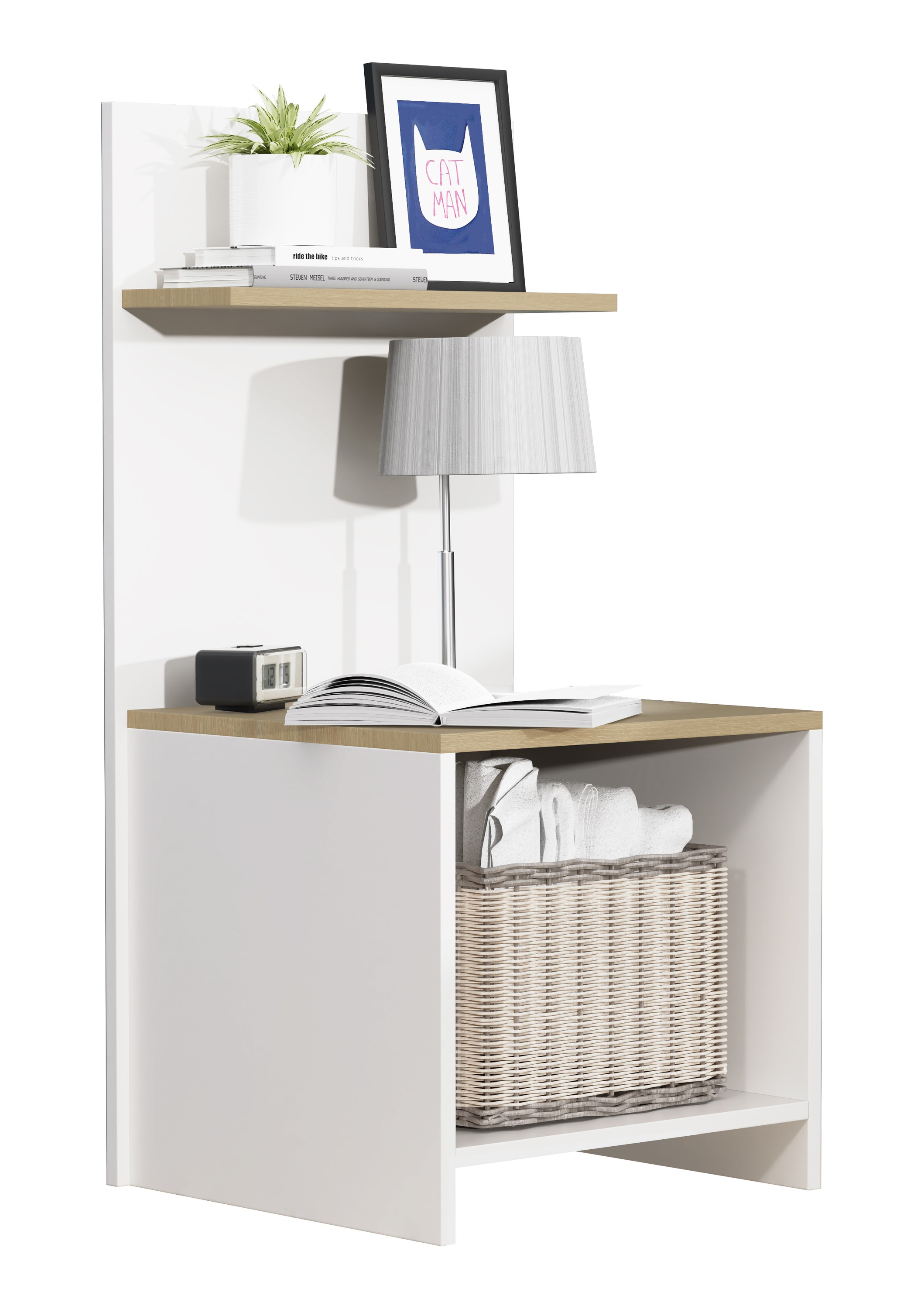 VCM Nachttisch "Hoher Nachtschrank Nachttisch Beistelltisch Malisa" günstig online kaufen