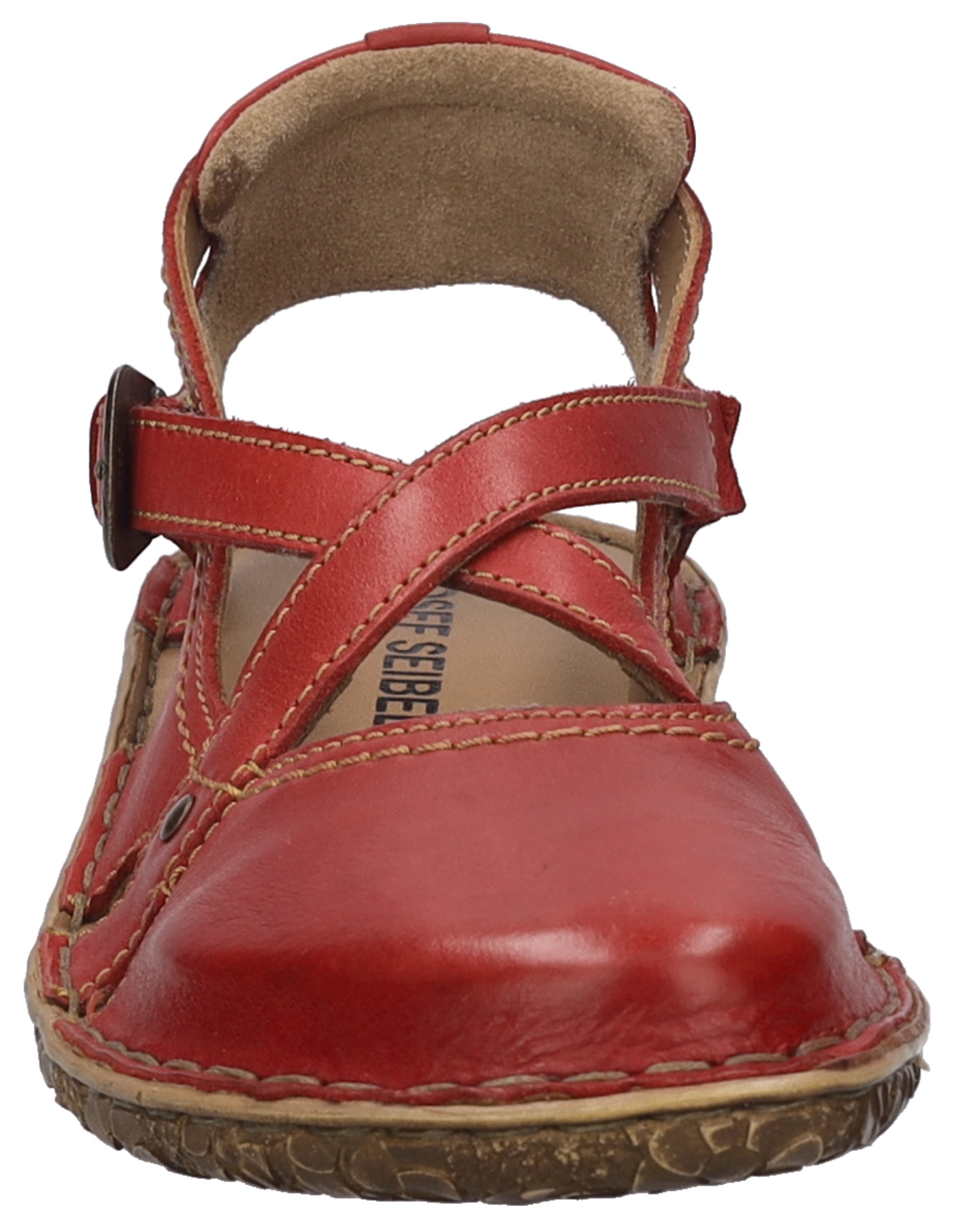Sandale JOSEF SEIBEL "Rosalie 13", Damen, Gr. 40, rot (rubinrot), Leder, Schuhe Sandale, Sommerschuh, Sandalette, Riemchensandale, im Used-Look 2