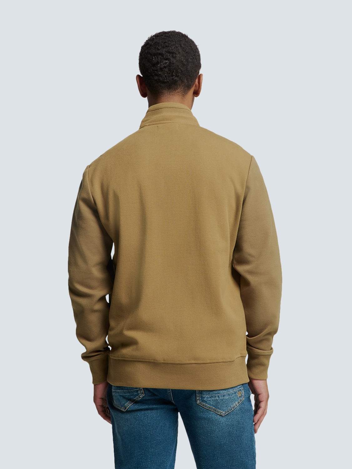 NO EXCESS Sweater »No Excess Weste mit Twill-Jacquard und Reißverschluss«