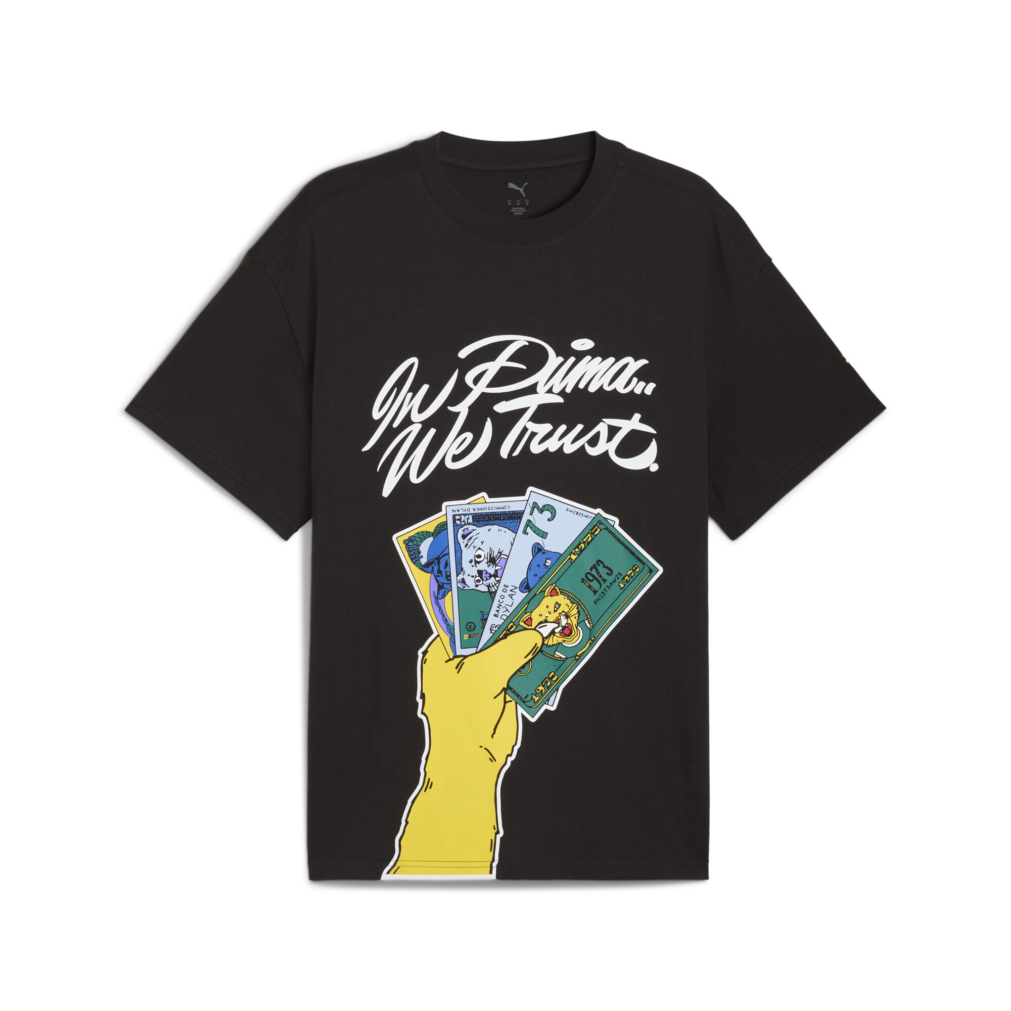 PUMA Herren T-Shirt "Commissioner Dylan T-Shirt IV Herren"schwarz, Gr. XL, clean, Obermaterial: 100% Baumwolle; Rippe: 30% Polyester, 70% Baumwolle,