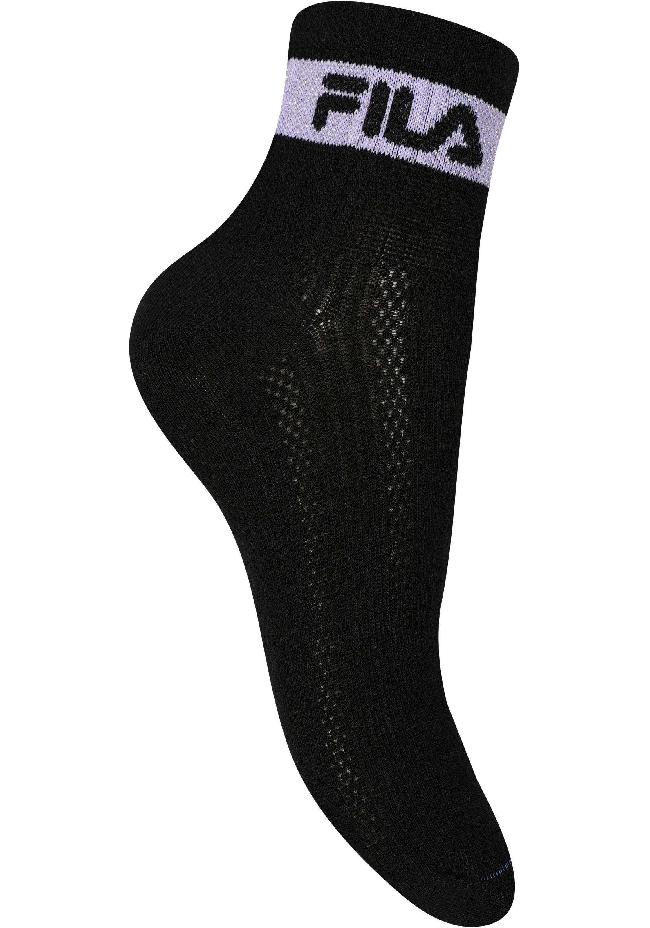 Fila Kurzsocken "WOMAN QUARTER SOCKS" 6 Paar tlg. mit gerippter Knöchelpart günstig online kaufen