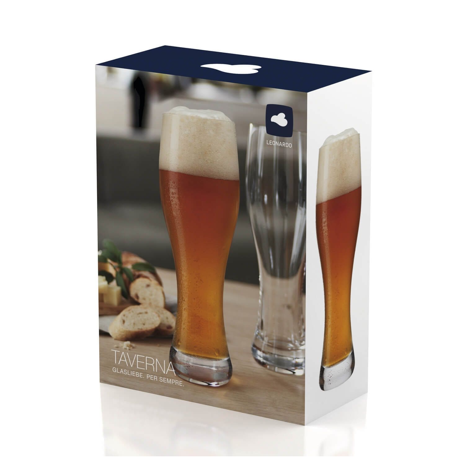 LEONARDO Bierglas »Weizenbiergläser Taverna 500 ml 2er Set transparent«