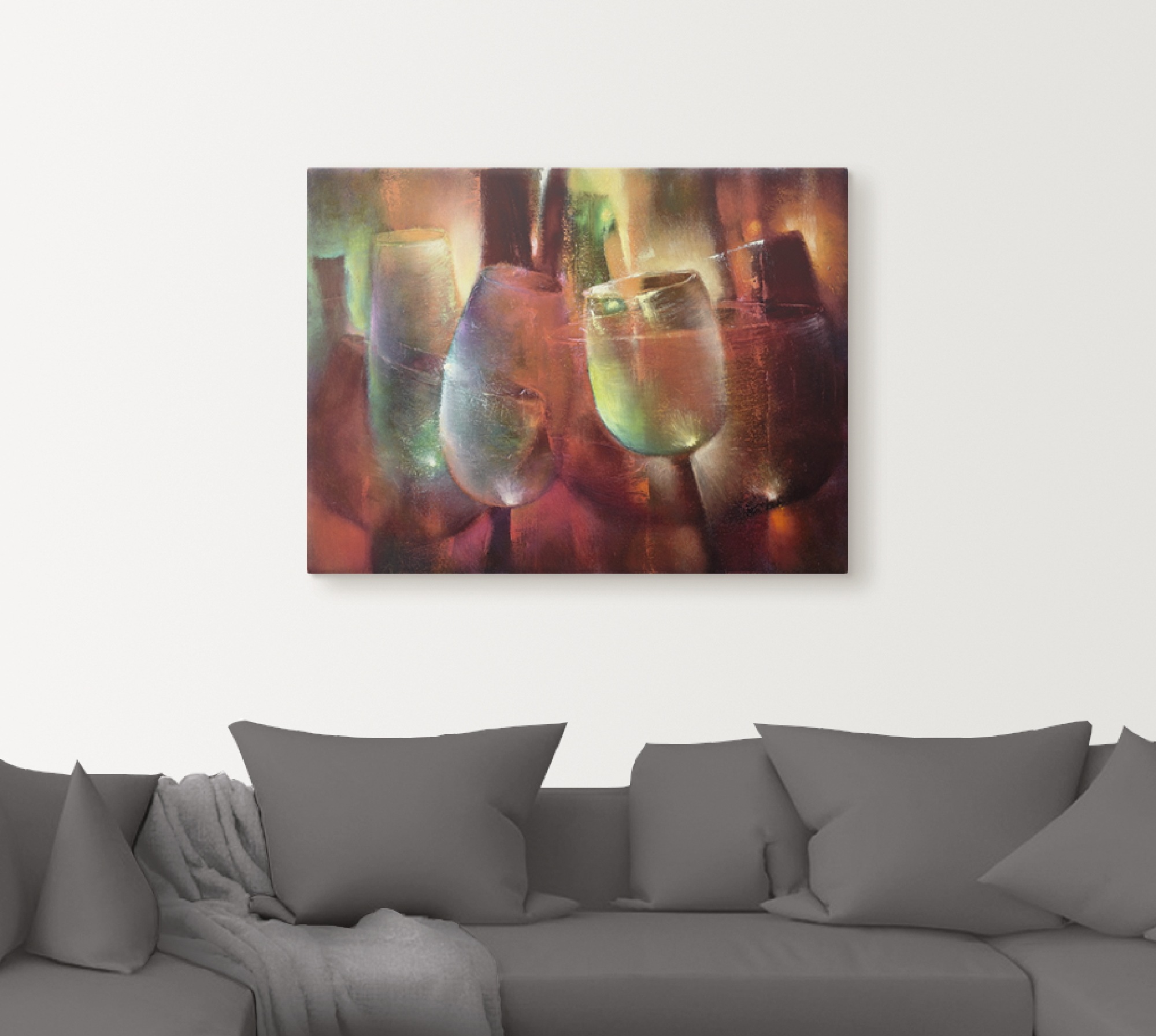 Thumbnail - Artland Leinwandbild "Zu später Stunde II" Getränke 1 Stk. tlg. auf Keilrahmen gespannt
