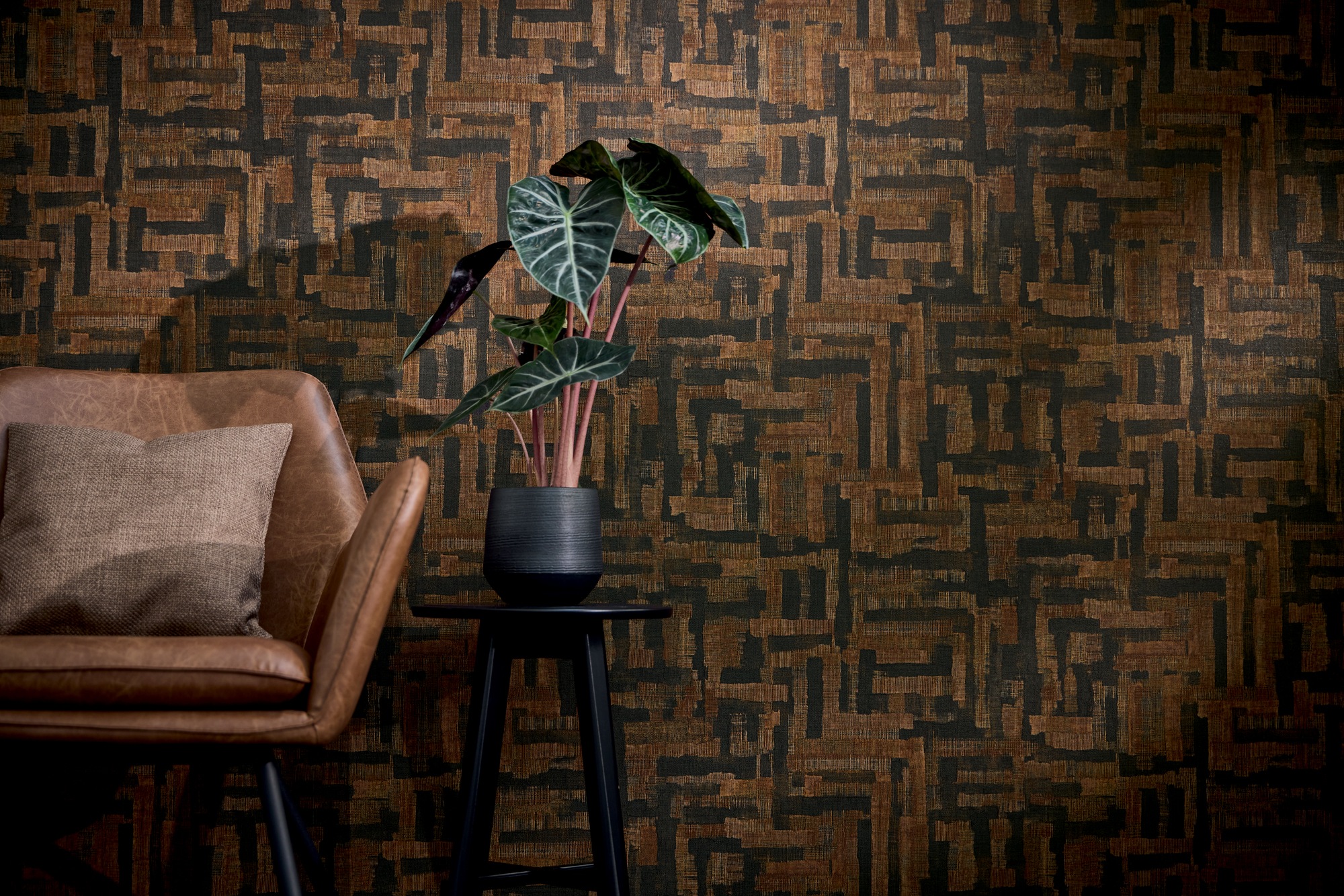living walls Vliestapete "Strukturtapete Leinen diverse Farben Geometrisch" Leinenoptik strukturiert