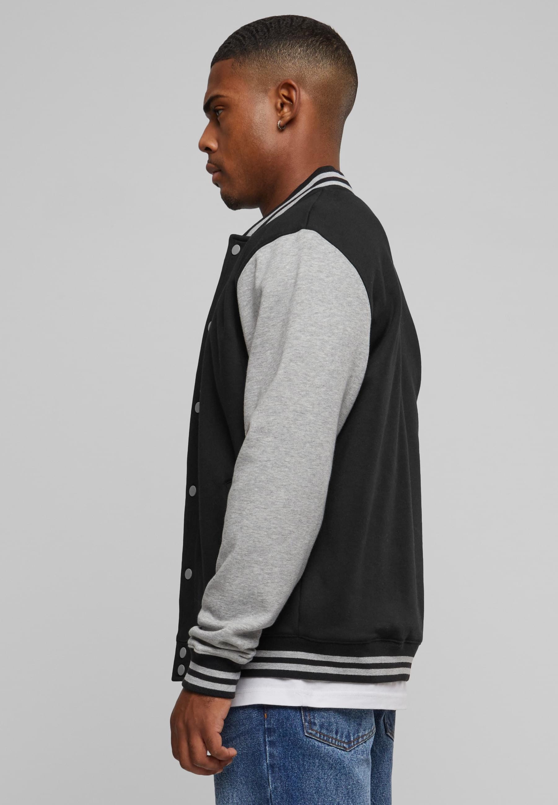 URBAN CLASSICS Collegejacke »Urban Classics Herren 2-tone College Sweatjacket«, (1 St.), ohne Kapuze