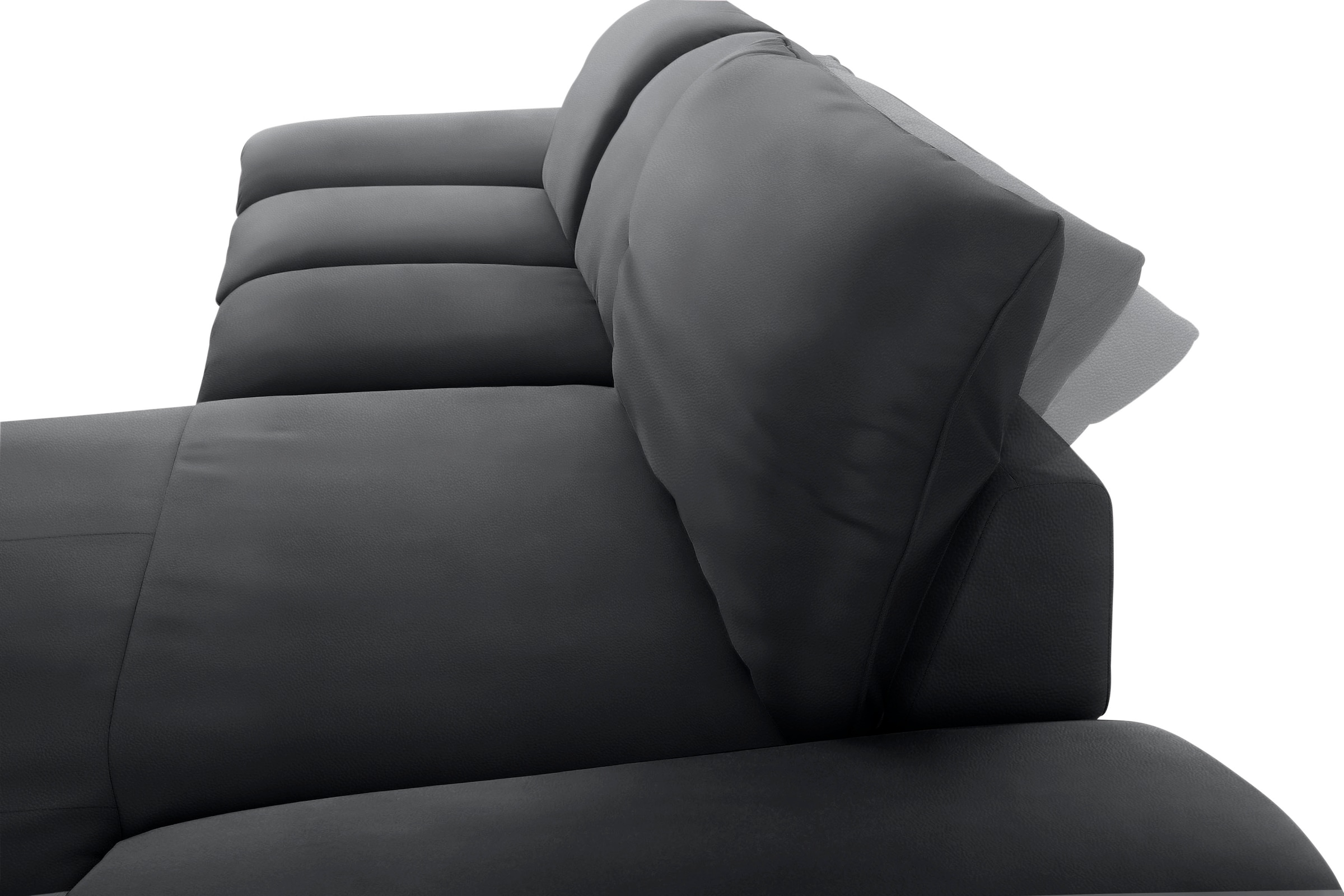 W.SCHILLIG Ecksofa »enjoy&MORE, Designsofa, elegant und bequem, L-Form«, mit Sitztiefenverstellung, Füße silber matt, Breite 310 cm