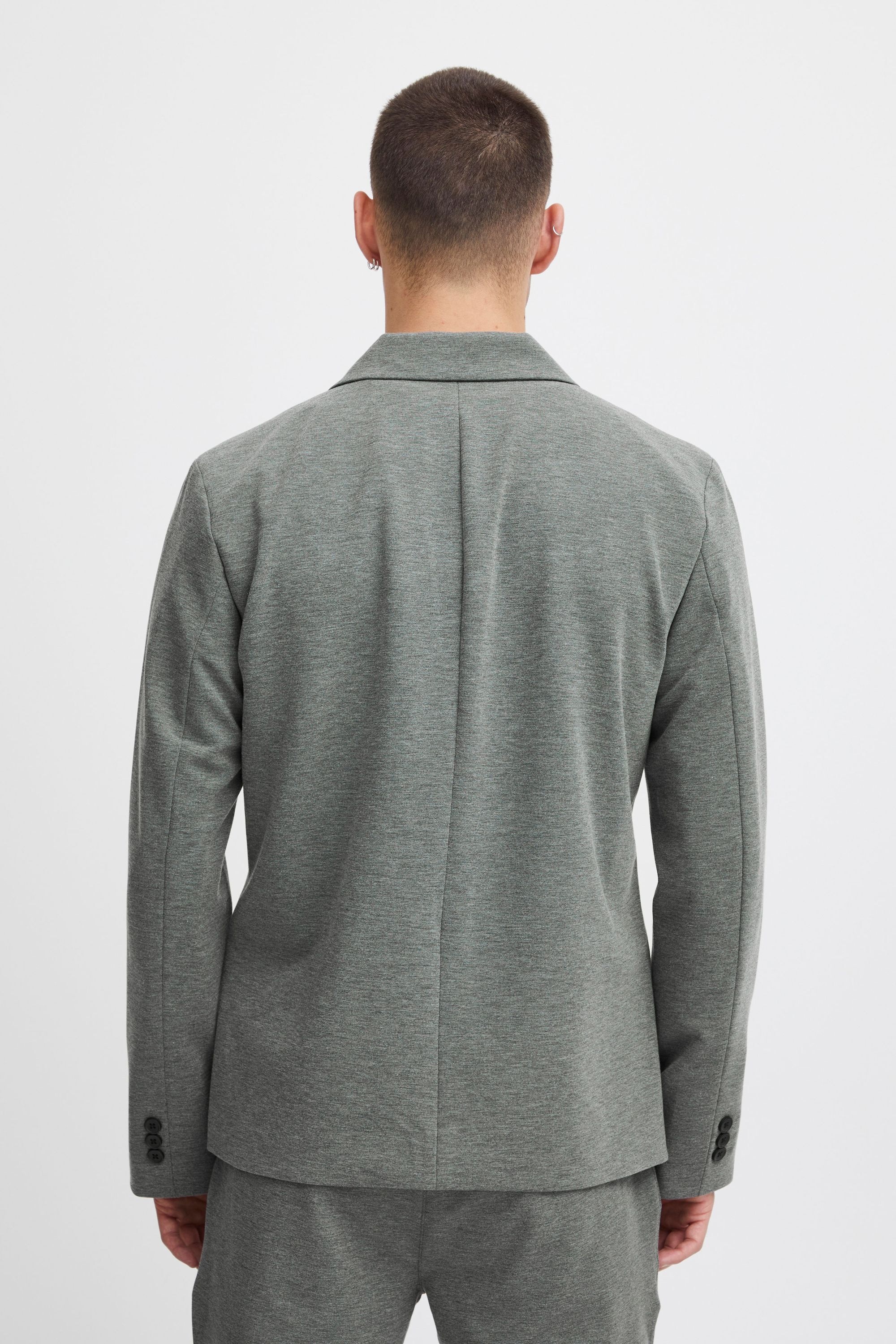 Sakko BLEND "BHLangford", Herren, Gr. 50, pewter mix, 64% Viskose, 31% Polyester, 5% Elasthan, unifarben, regular fit taillenlang, eingesetzt, Sakkos Sakko, Klassisches Sakko mit Klappentaschen 6