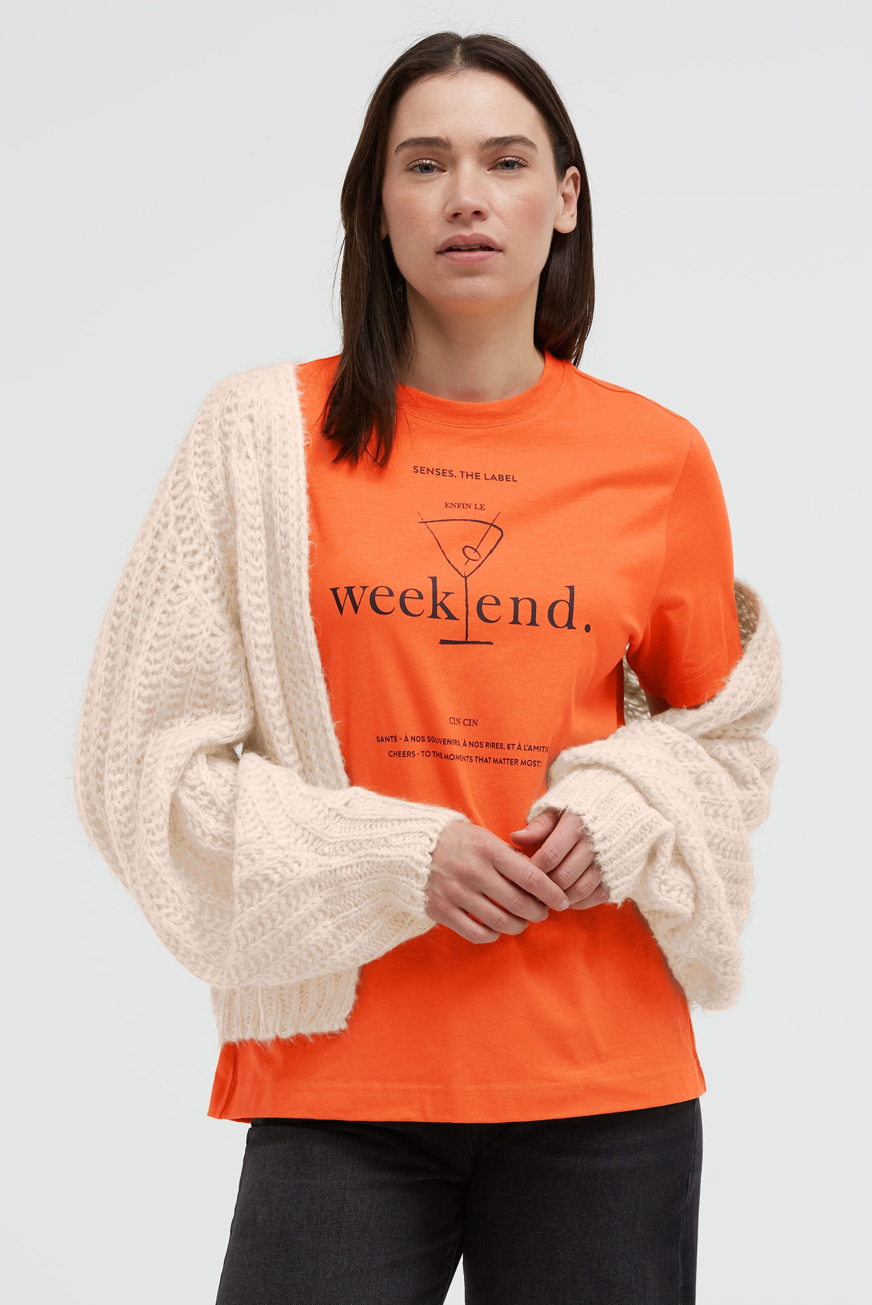 SENSES.THE LABEL Rundhalsshirt aus Baumwolle