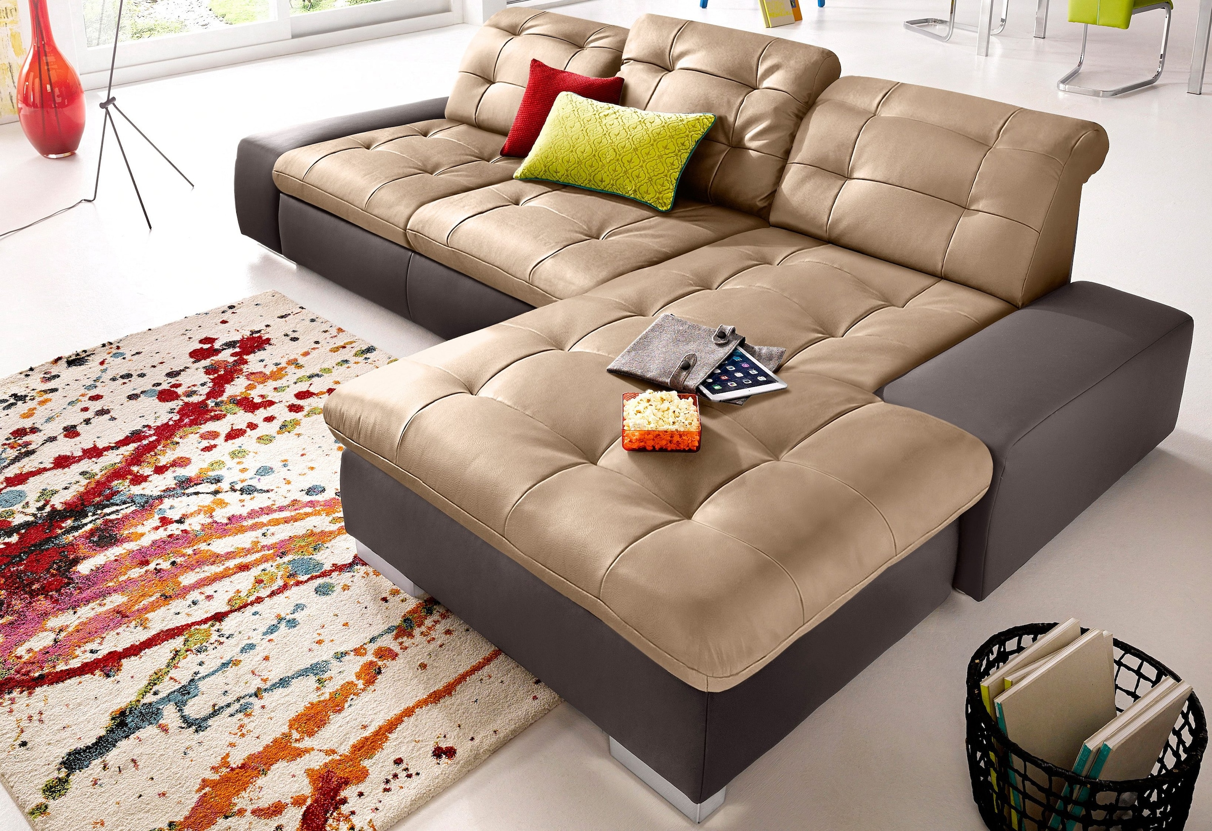 sit&more Ecksofa "Palomino L-Form", wahlweise XL oder XXL und mit Bettfunktion