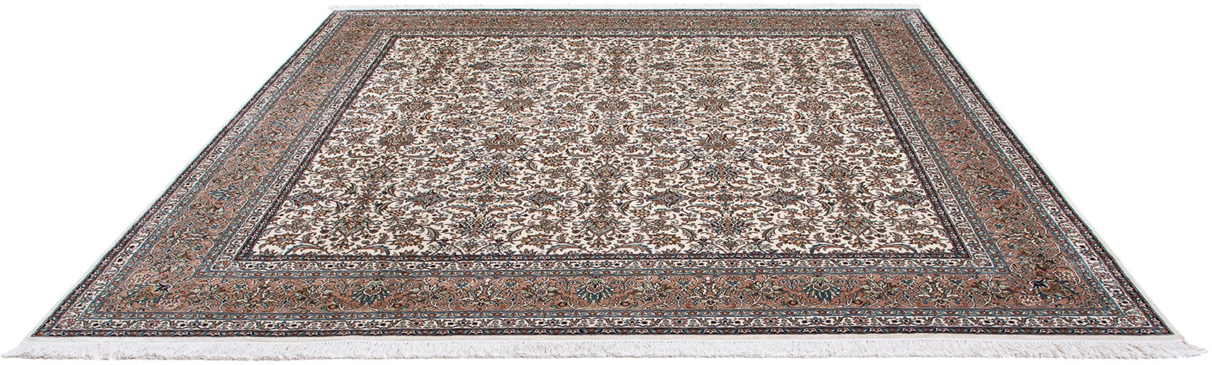 morgenland Seidenteppich "Seidenteppich - Kaschmir Seide quadratisch - 246 x 243 cm - beige", quadratisch, 4 mm Höhe, Wo