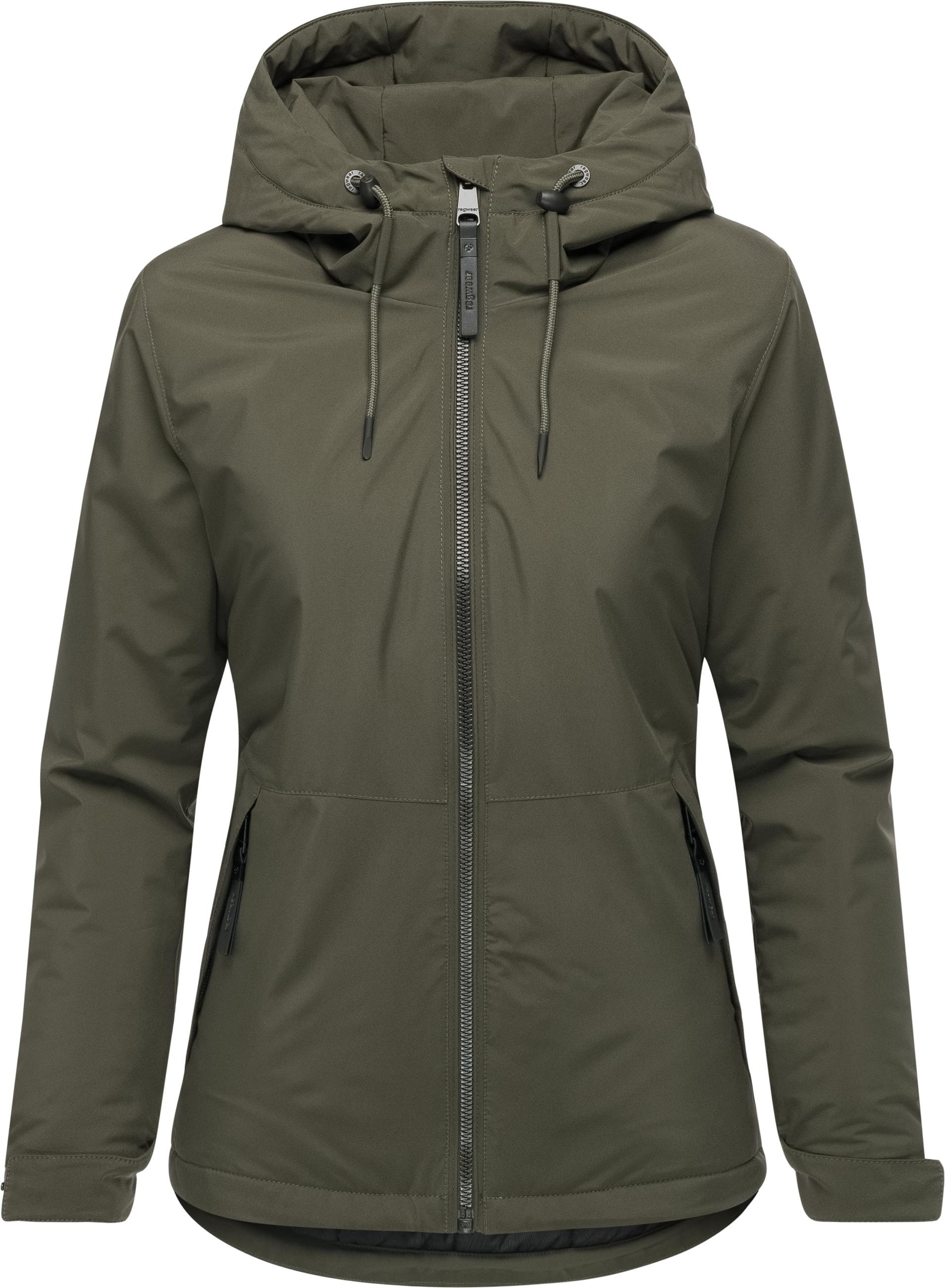 Winterjacke RAGWEAR "Bevin Warm YOUMODO", Damen, Gr. L (40), olivgrün, Obermaterial: 100% Polyester; Innenfutter: 100% Polyester; Wattierung: 100% Polyester, tailliert hüftbedeckend, hoch geschlossener Ausschnitt, verstellbar elastischer Bund mit Druckknö