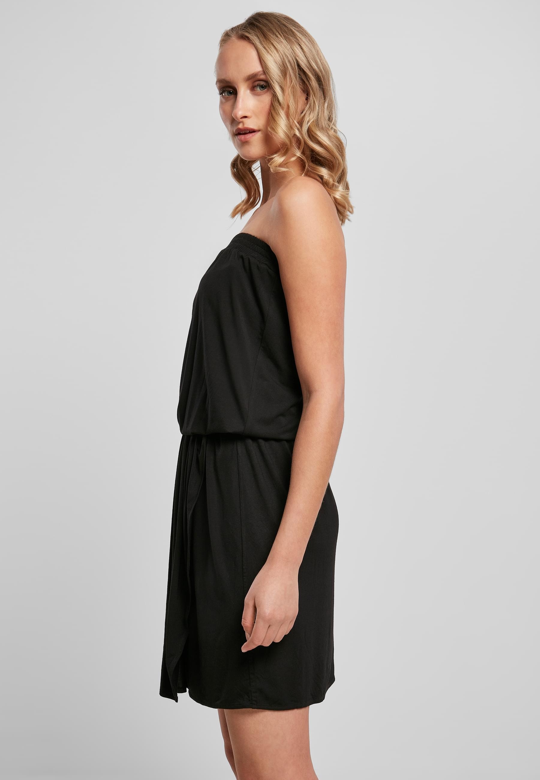URBAN CLASSICS Shirtkleid »Urban Classics Damen Ladies Viscose Short Bandeau Dress«, (1 tlg.)