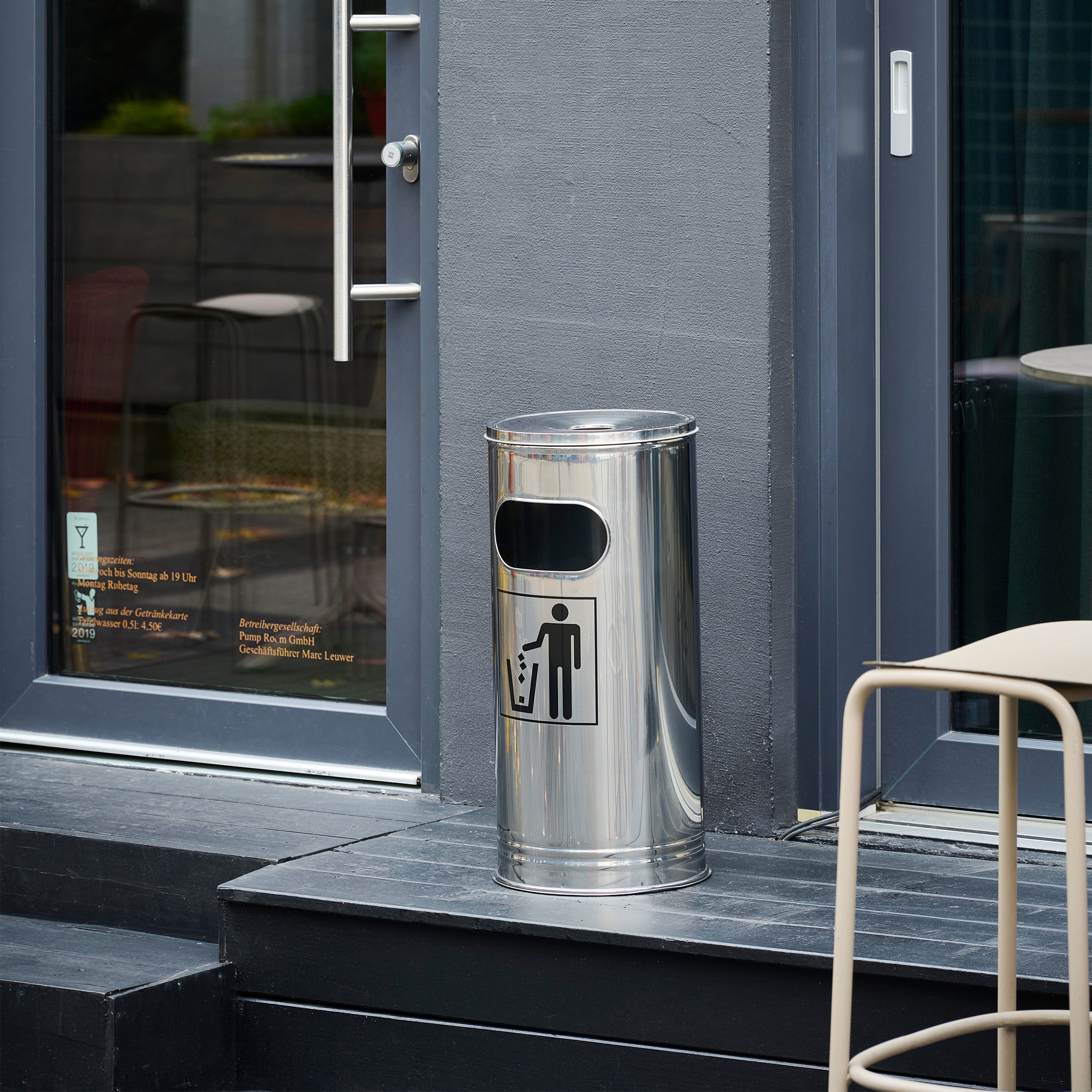 WESCO Aschenbecher "Standascher 15 L" 1 Behälter mit Einsatz und Einwurfsch günstig online kaufen