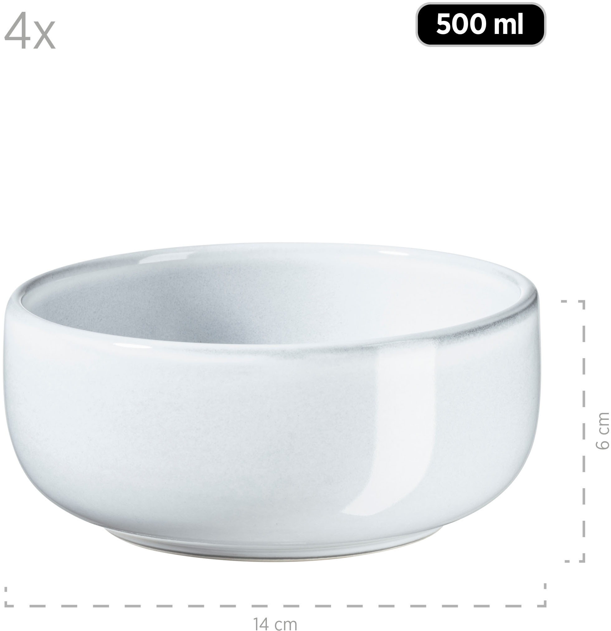 MÄSER Frühstücks-Geschirrset »LIVIO, Frühstücks Set, Steinzeug«, (Set, 12 tlg.), Geschirr-Set, Service