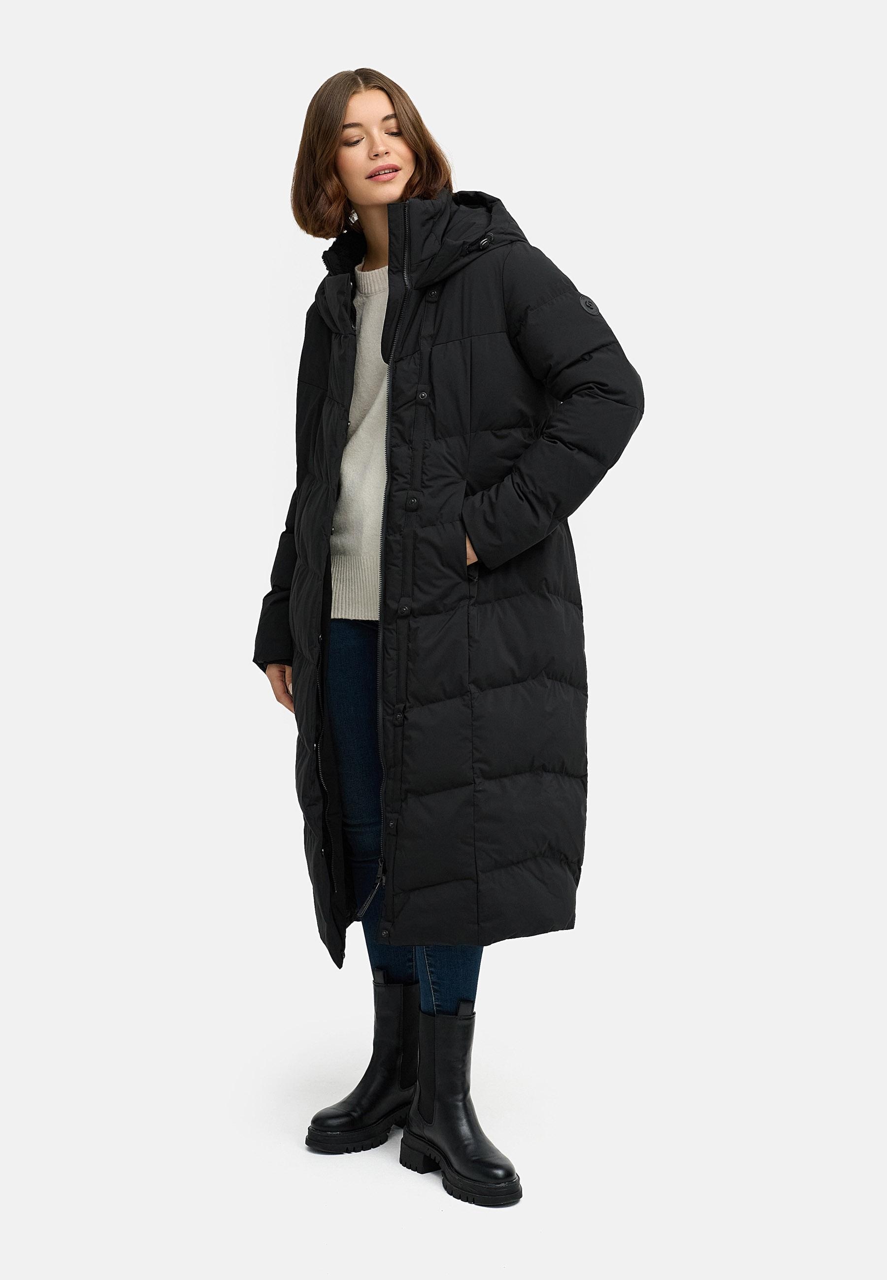 Ragwear Wintermantel »Pavla Long Soft YOUMODO«, Wasserdichter Steppmantel mit Kuschelkragen