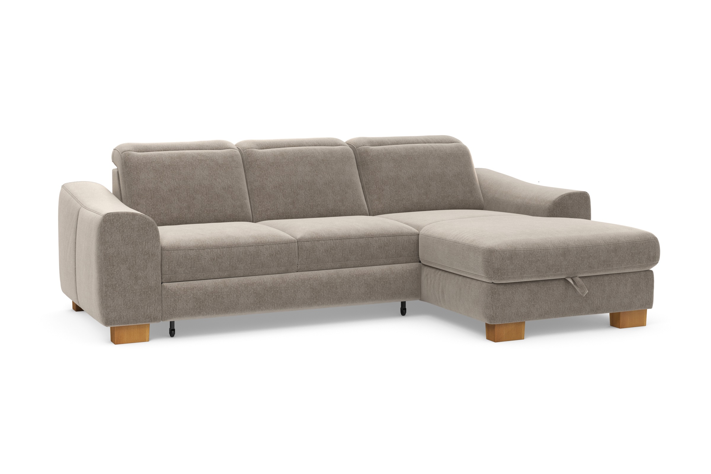 Home affaire Ecksofa »Dundee L-Form«, wahlweise mit Kopfteilverstellung und zusätzlich mit Bettfunktion