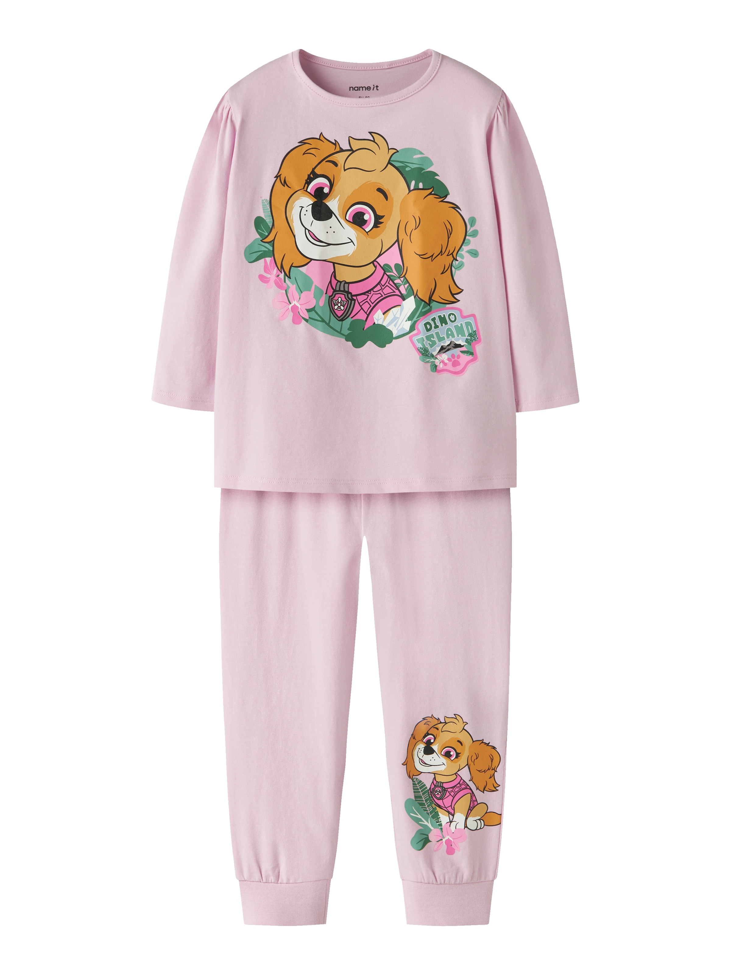 Name It Schlafanzug "NMFJETINA PAW LS NIGHTSET CPLGM" Baumwollmischung, Paw Patrol Druck