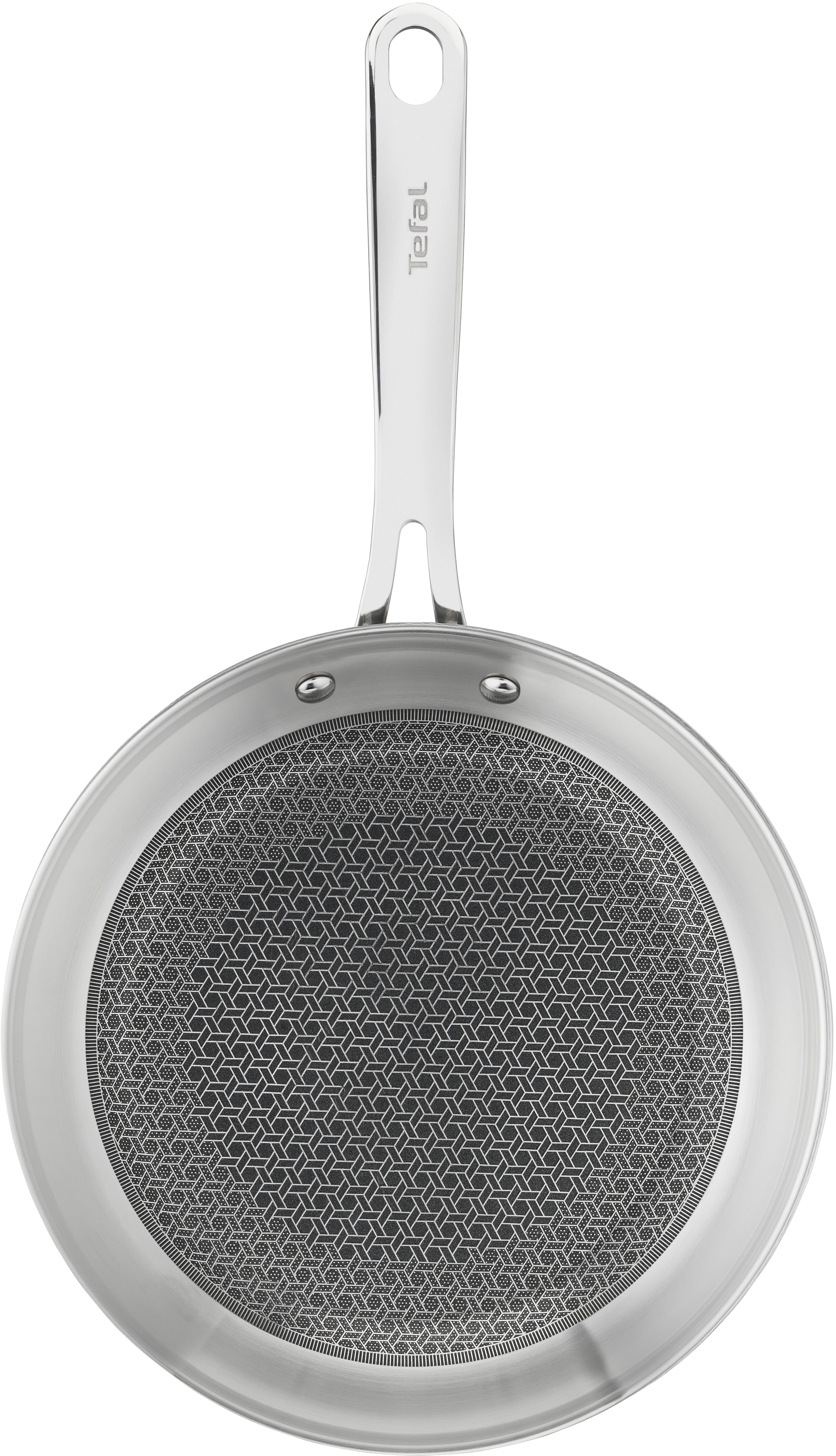 Tefal Bratpfanne »Eternal Mesh«, Edelstahl 18/10, (1 tlg.), Triply3-Schicht-Material, Mesh-Beschichtung, alle Herdarten, Induktion