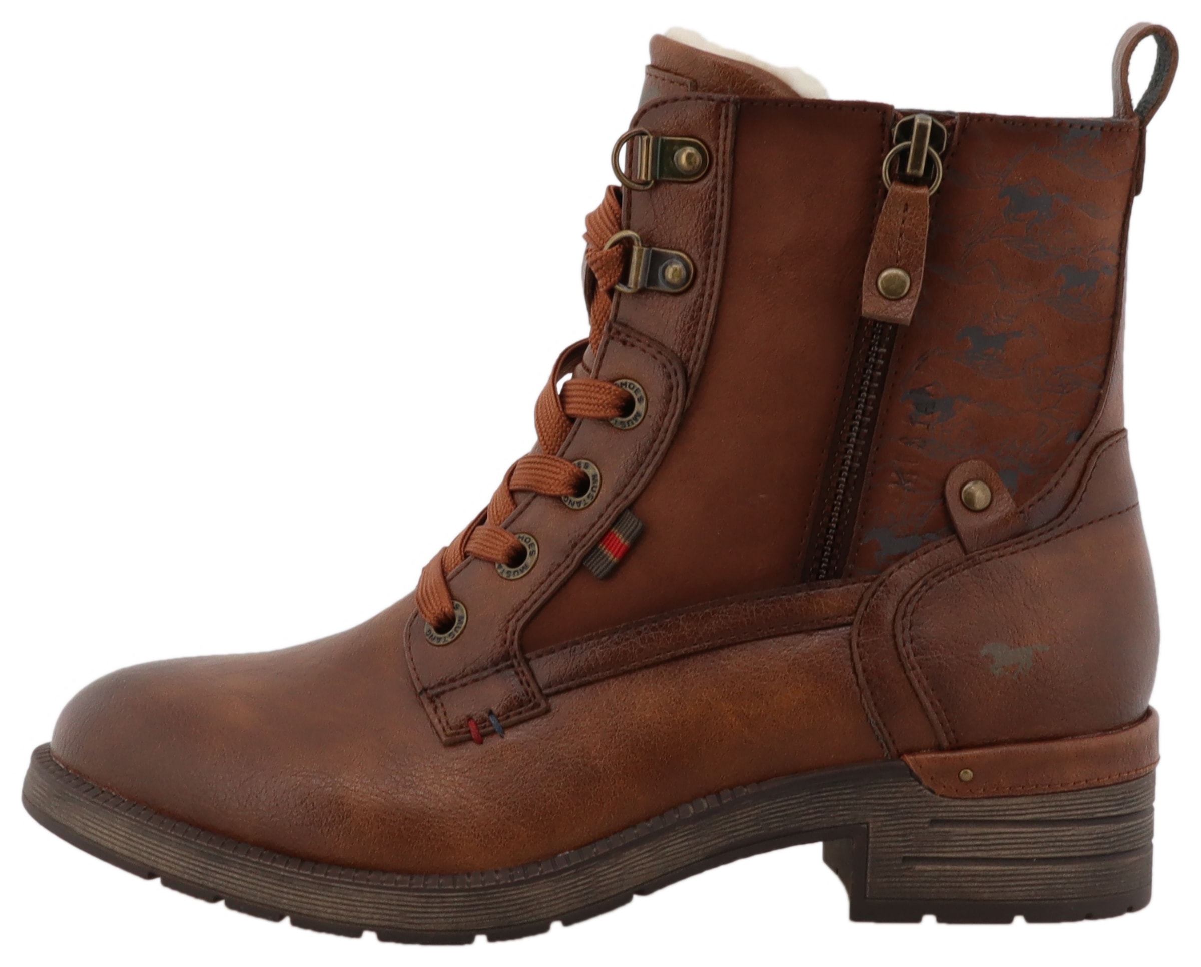 Mustang Shoes Winterstiefelette »Gelja«, Winterstiefelette, Boots mit Innenreißveschluss