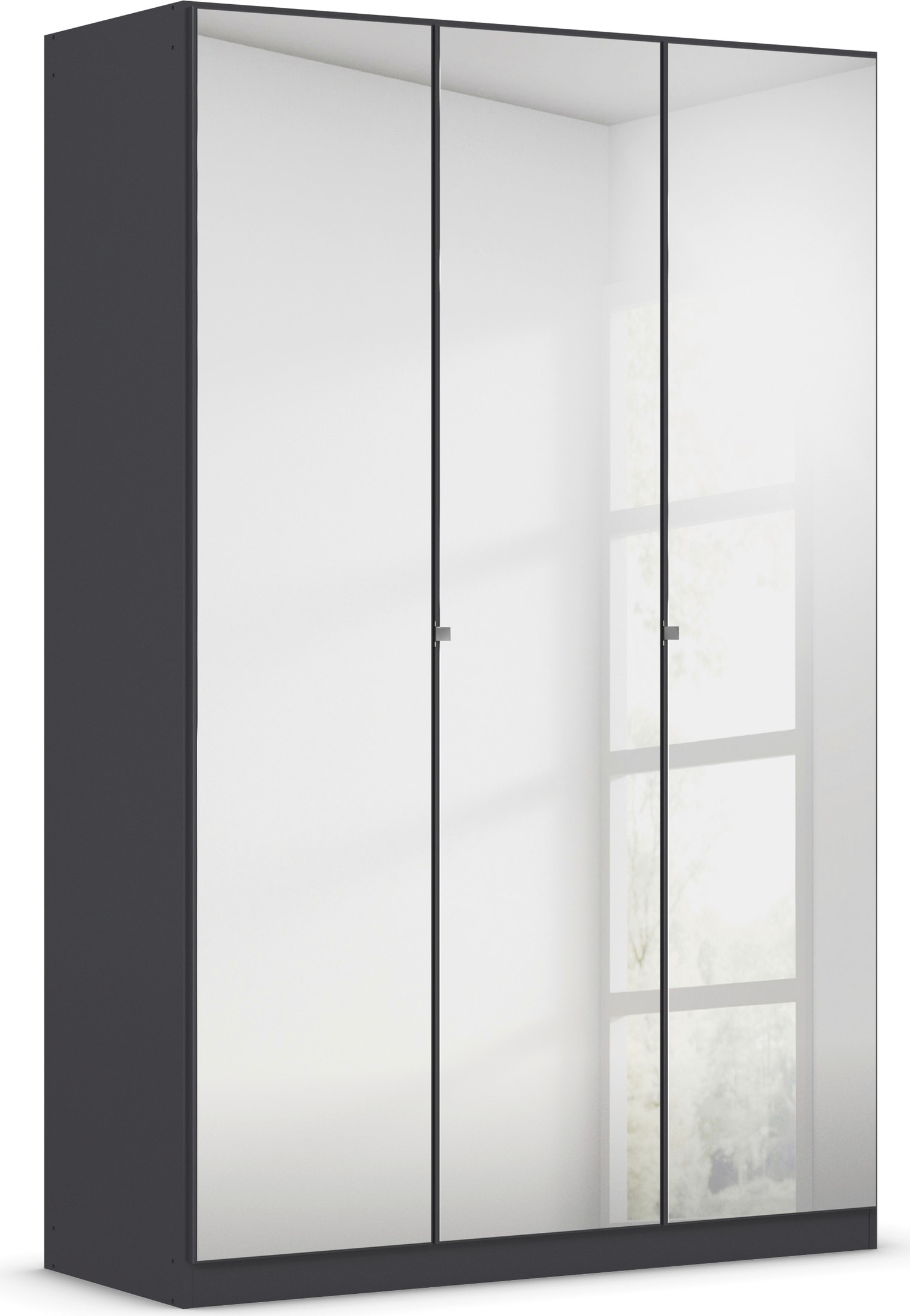 rauch "Reflect" mit Spiegelfront, inkl. praktischer Inneneinteilung und Stoffboxen-Set