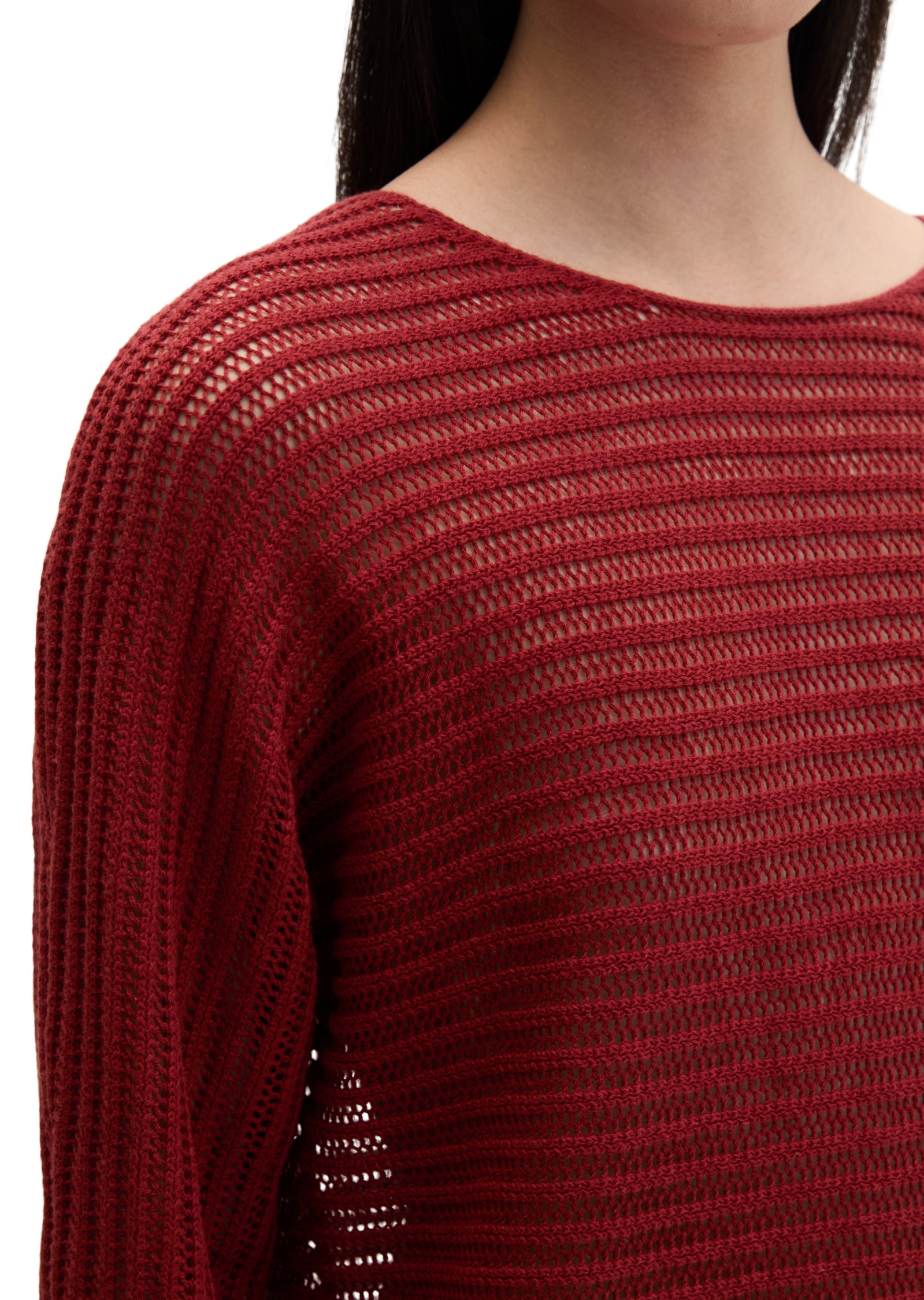 Marc O'Polo Strickpullover »aus Bio-Baumwolle-Leinen-Mix«