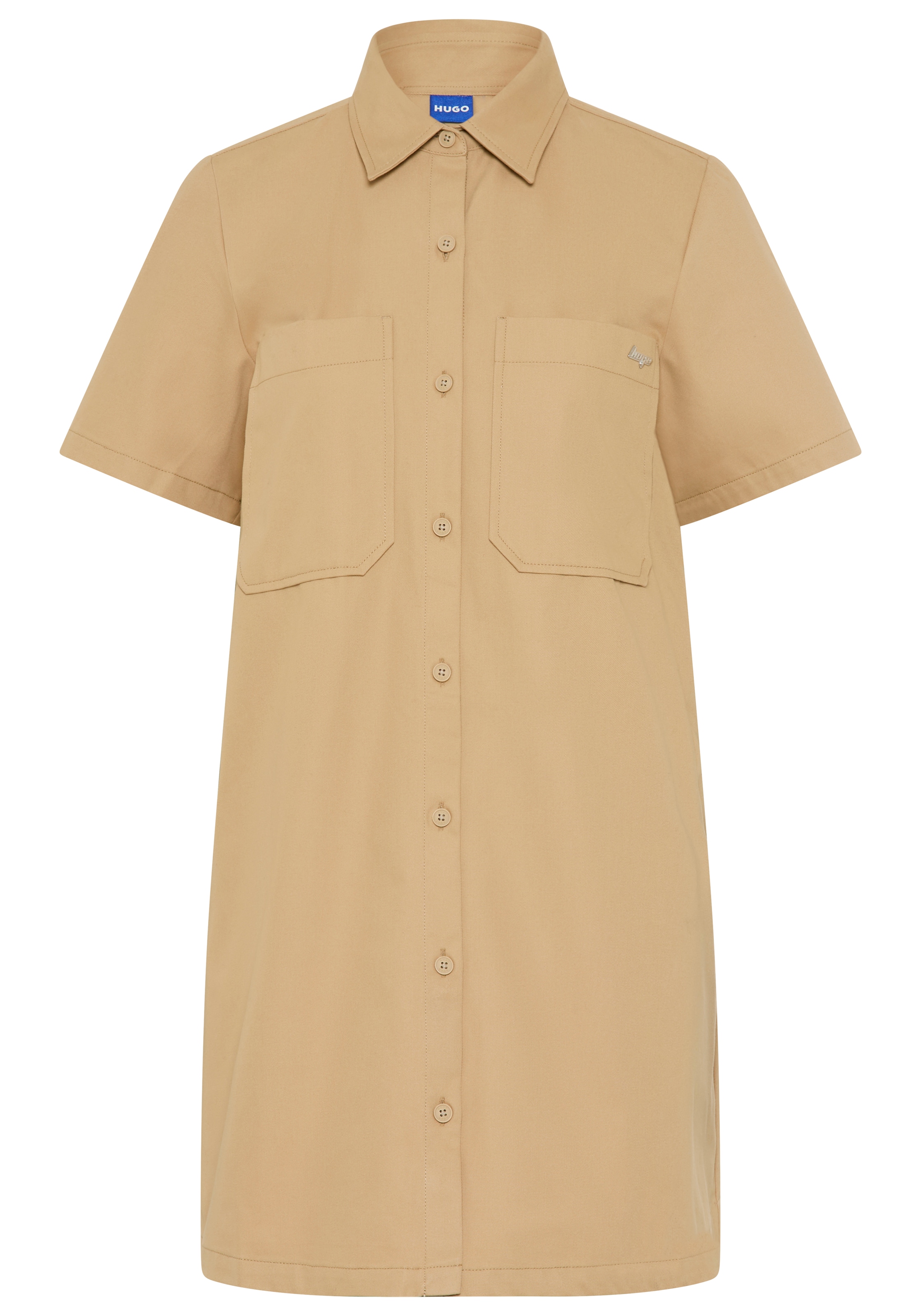 HUGO Blue Hemdblusenkleid "Kandira" Brusttaschen in A-Linie günstig online kaufen