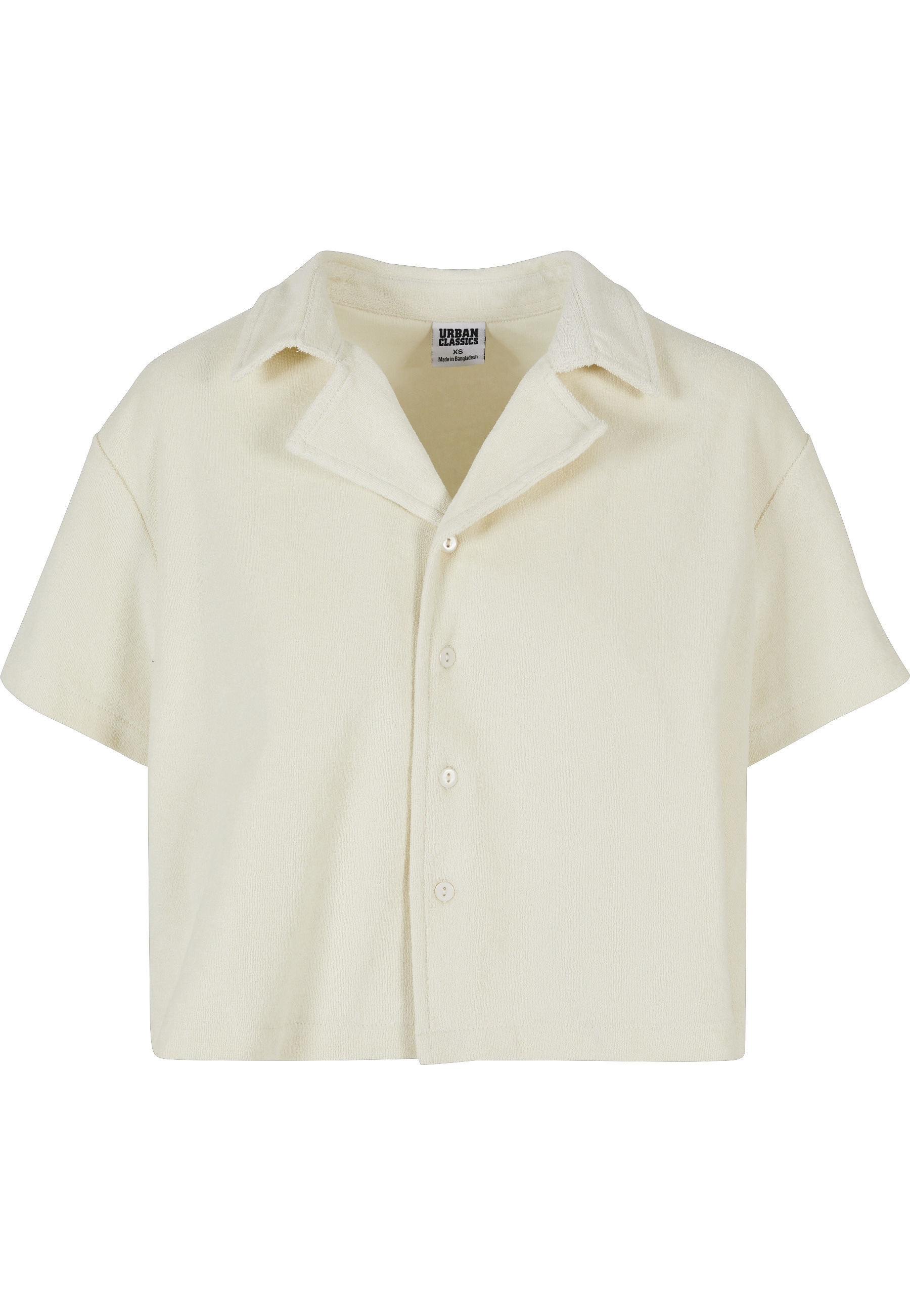 URBAN CLASSICS Kurzarmshirt "Urban Classics Damen Ladies Towel Resort Shirt günstig online kaufen