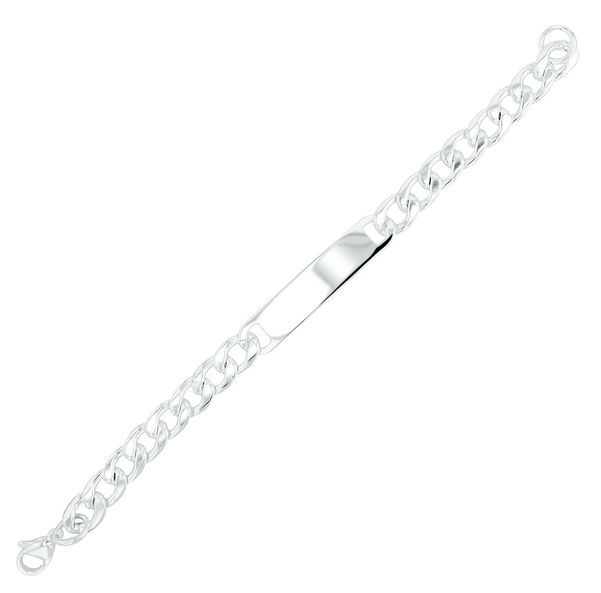 Armband ADELIA´S "Unisex Armband – Panzerarmband aus Edelstahl 21 cm", silber, Armbänder, Damen, 21cm, Edelstahl, Armband, Schöne Geschenkidee zum einen besonderen Tag 2