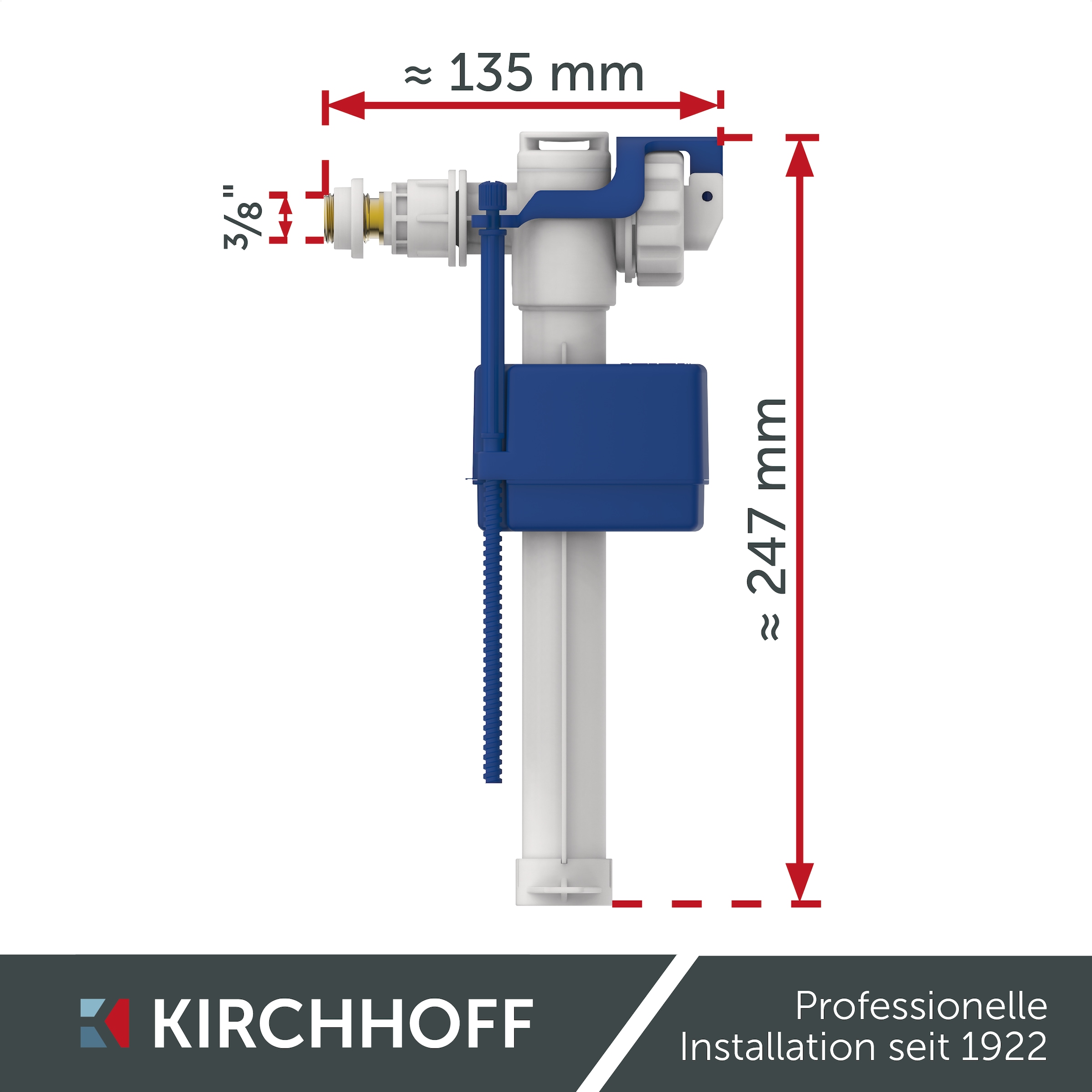 Kirchhoff Füllventil, Universal-Schwimmerventil, 6-9 Liter