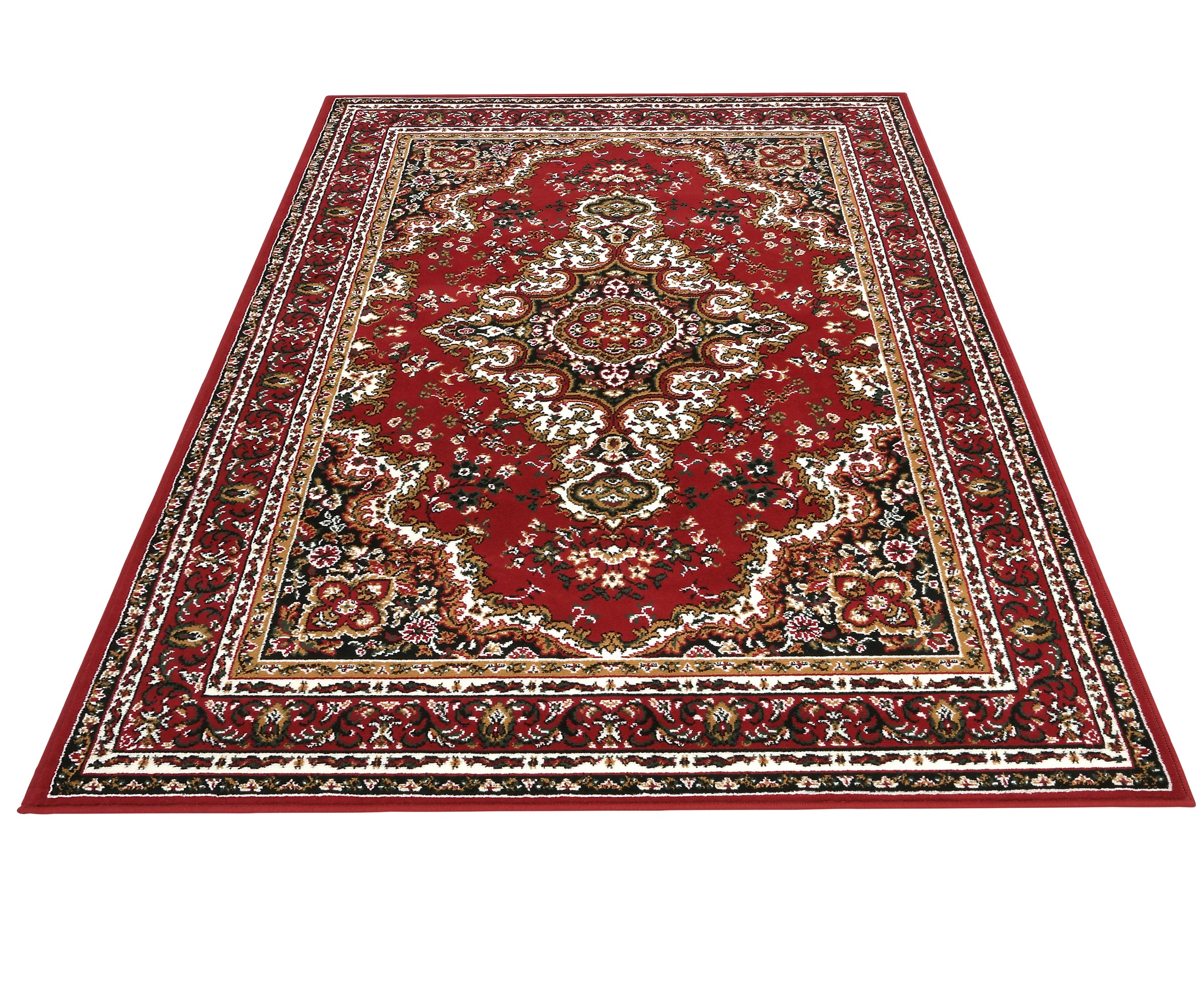 Teppich OTTO HOME "Oriental, Made in Belgium" Gr. 8, rot, B:280cm H:7mm L:365cm, Kunstfaser, Teppiche, Teppich, Orient-Optik, mit Bordüre, Teppich, Kurzflor, Weich, Kundenliebling 3