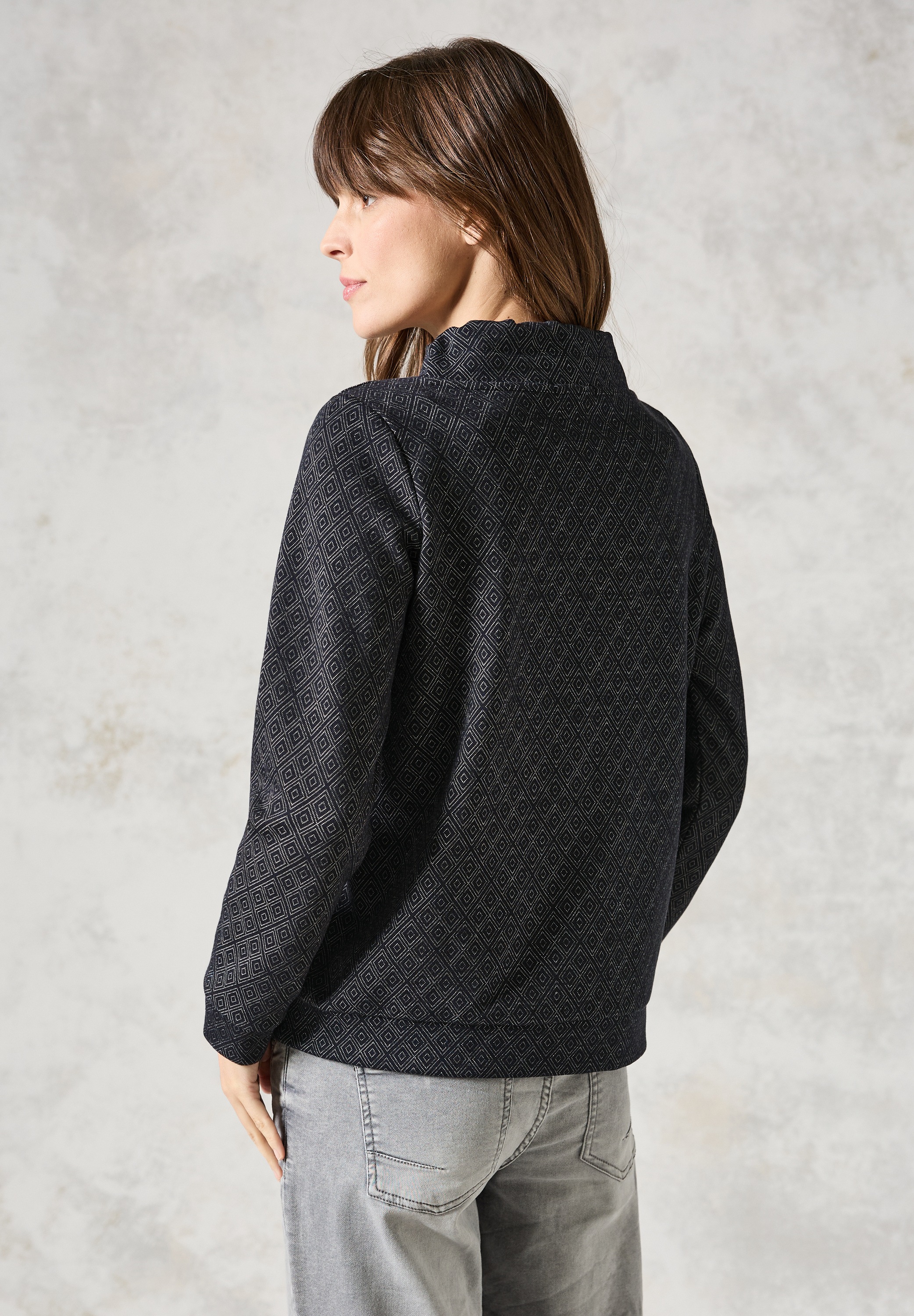 Cecil Langarmshirt, aus elastischem Materialmix