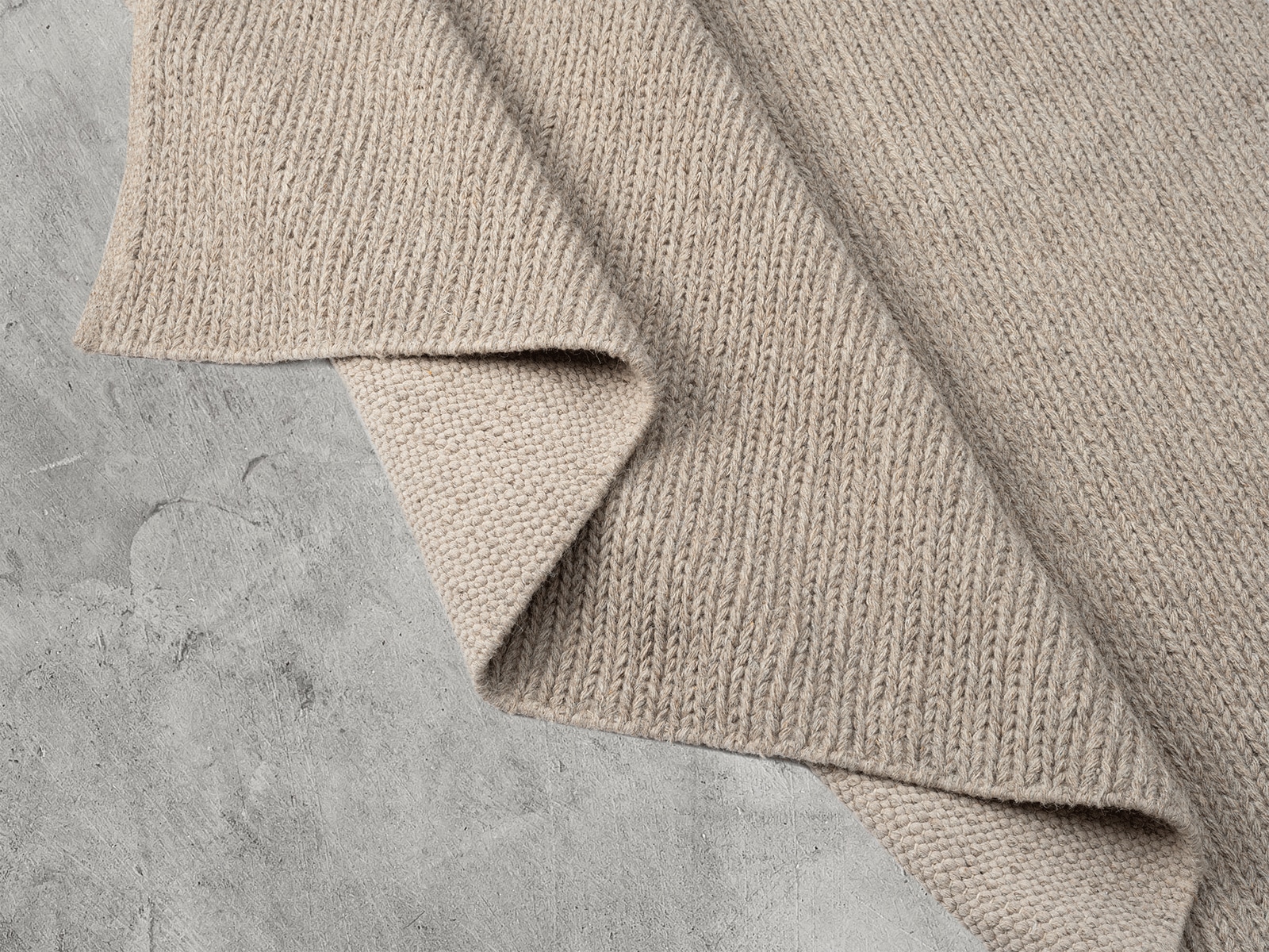 the carpet Teppich »Premium Wool«, rund, Wool Handweb-Teppich Naturfaser Wollteppich