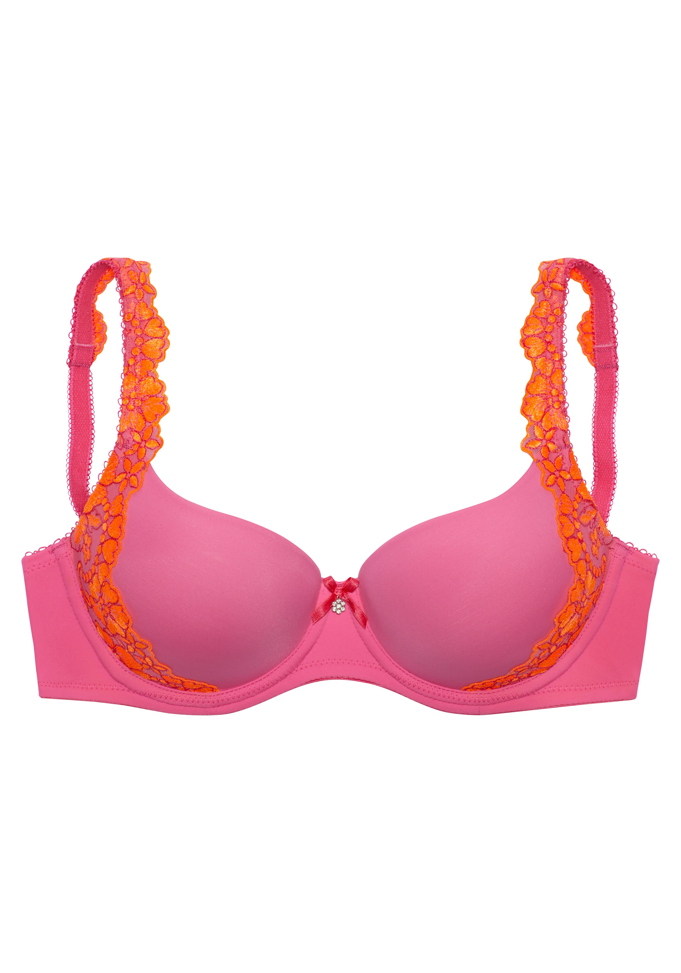 LASCANA Schalen-BH »Wanda«, mit Bügel und mit seitlicher Stickerei Spitze, Dessous