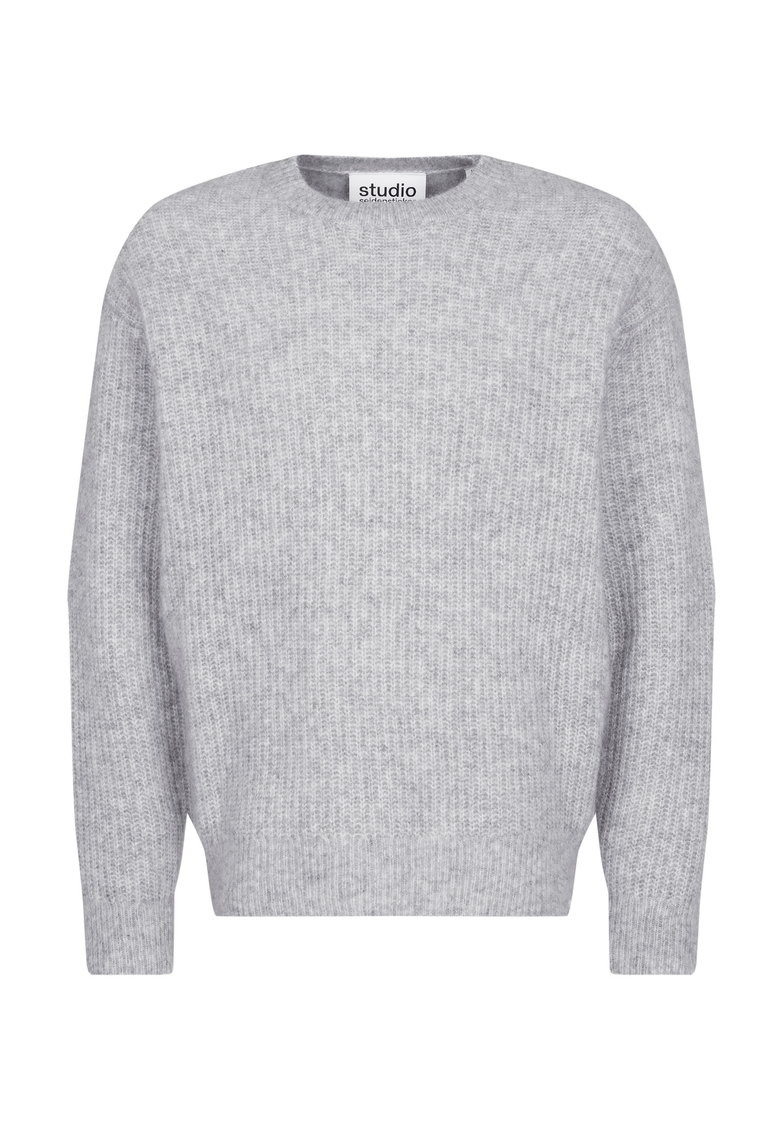 studio seidensticker Strickpullover 1/1 Rundhals Einfarbig meliert