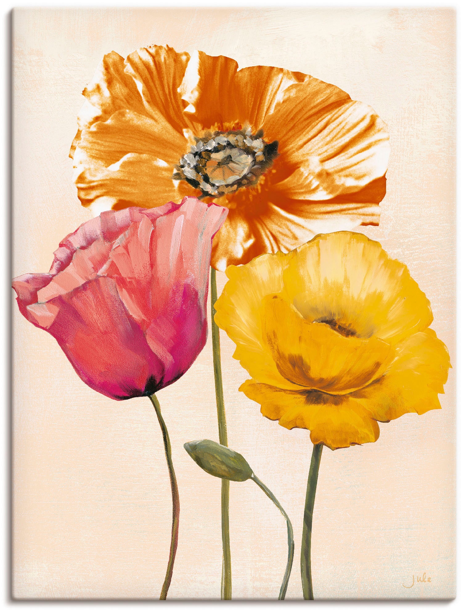 BAUR als Wandaufkleber Alubild, oder Poster in Wandbild Blumenbilder, | Größen Mohnblumen St.), kaufen Leinwandbild, (1 Artland »Bunte II«, versch.