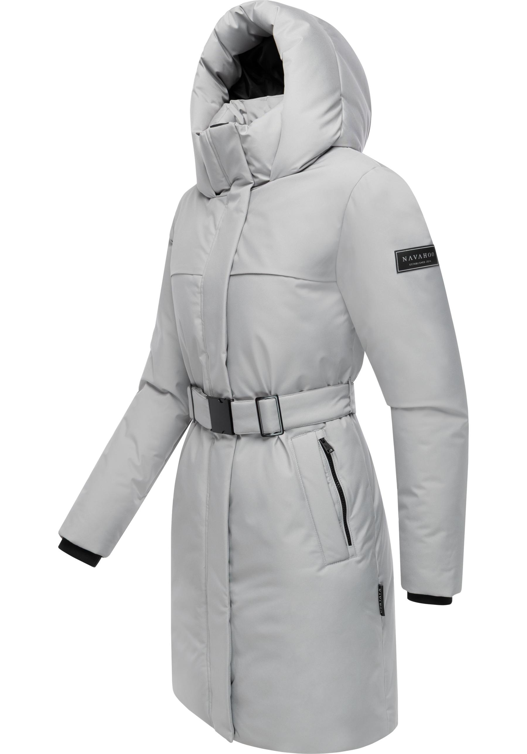 Navahoo Wintermantel "Gipfelspass XIV" Warmer Winterparka mit Taillengürtel günstig online kaufen