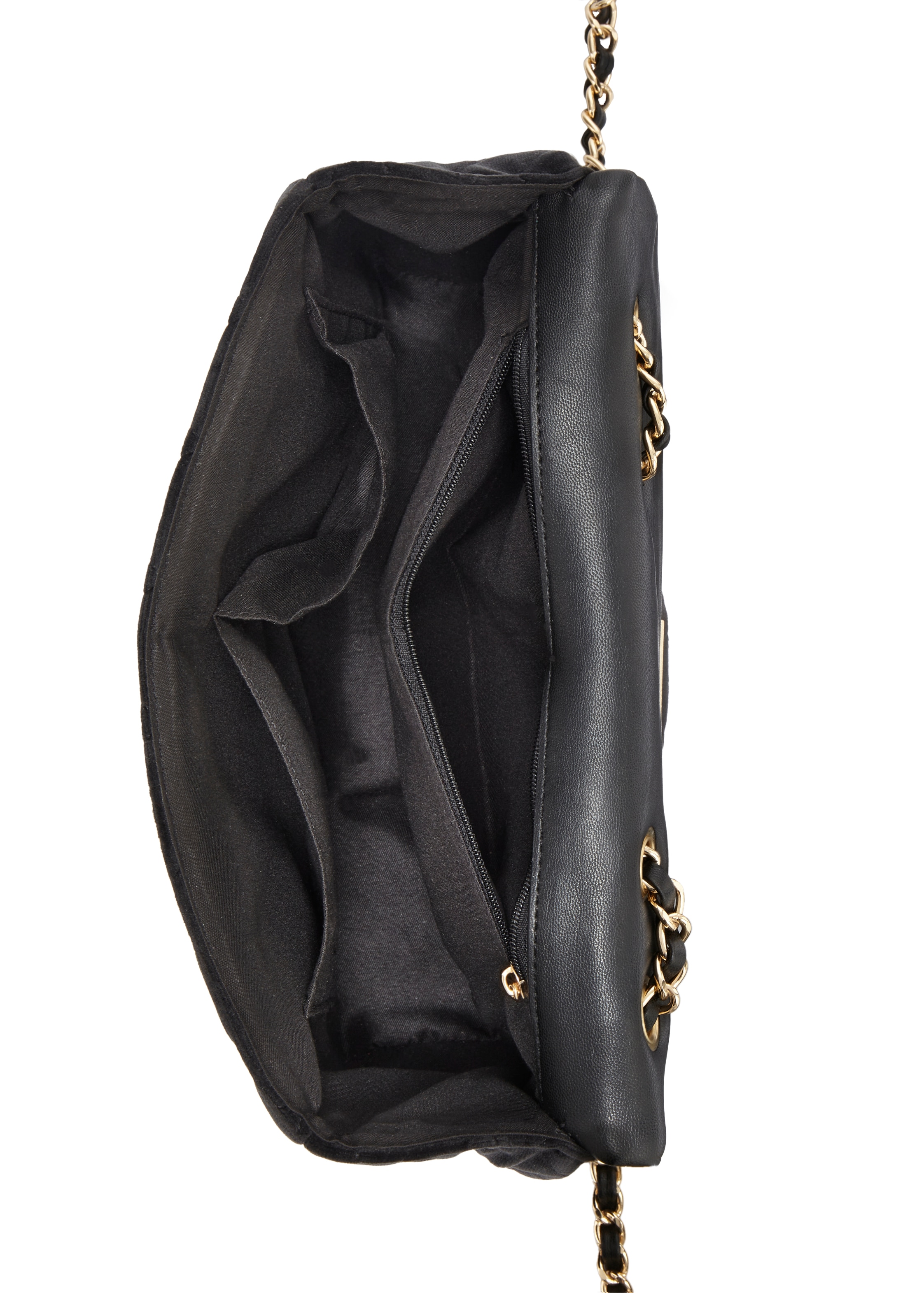 Vivance Umhängetasche »Schultertasche«, in modischer Samtoptik, Handtasche, Tragetasche, Crossbody Bag VEGAN