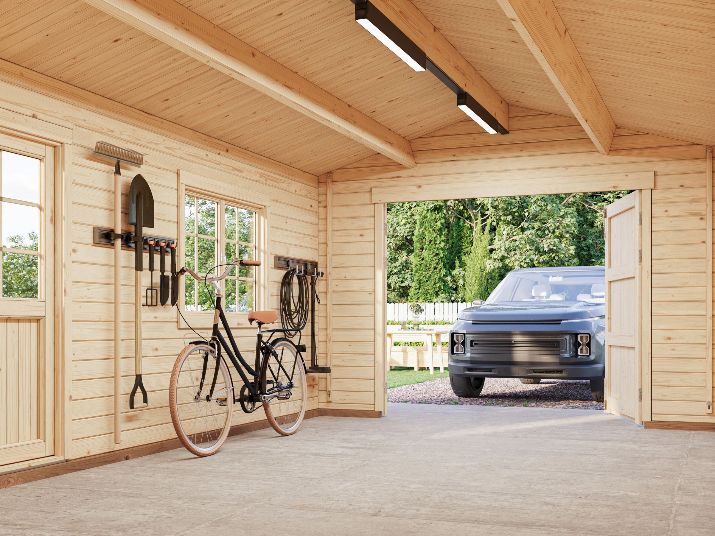 Palmako Garage »Roger, mit Holztor« BxTxH: 426x598x276 cm