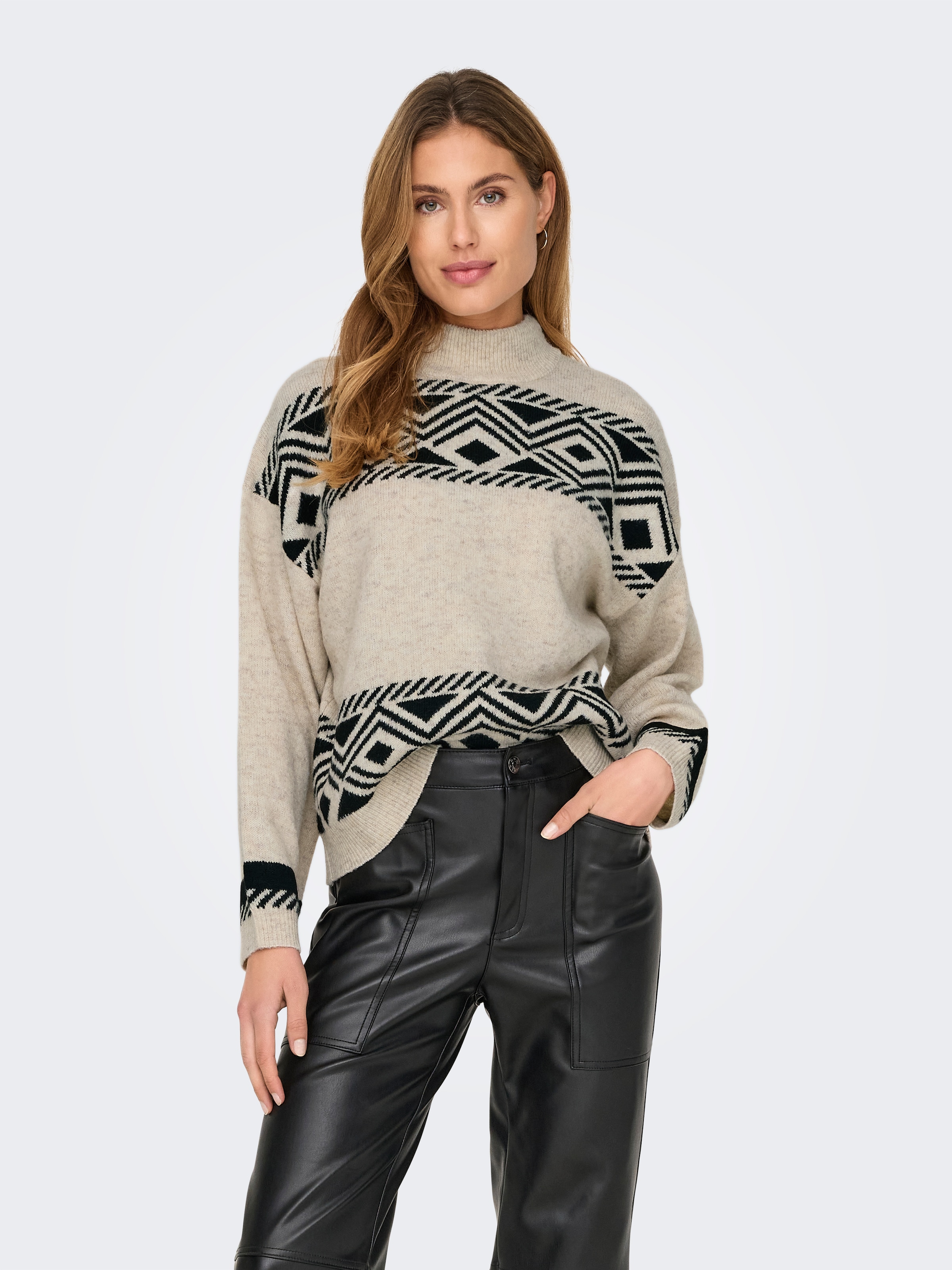 ONLY Stehkragenpullover »ONLVICTORIA L/S PULLOVER KNT NOOS«