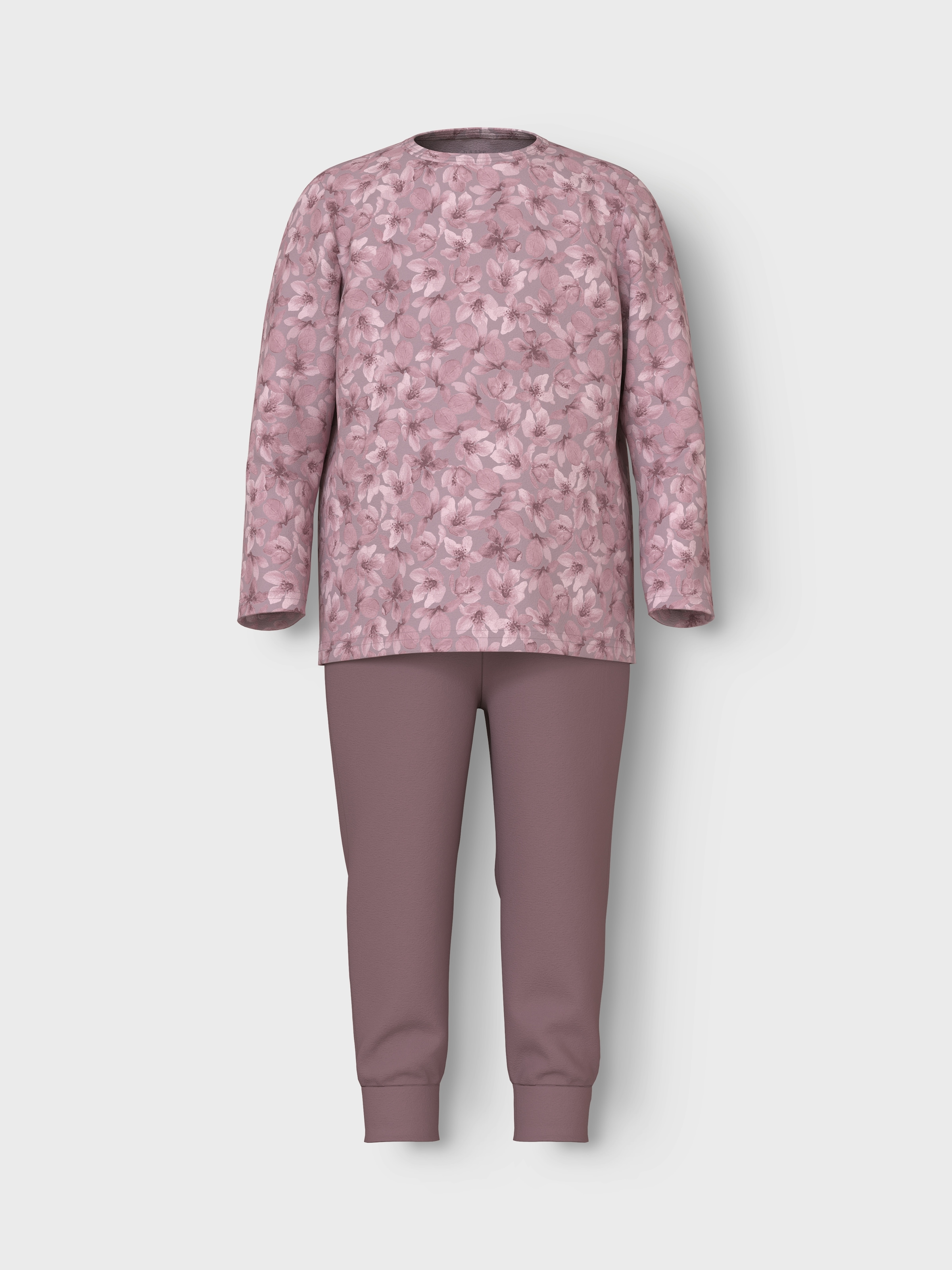 Name It Schlafanzug »NMFNIGHTSET MAUVE FLOWER NOOS«, (Set)