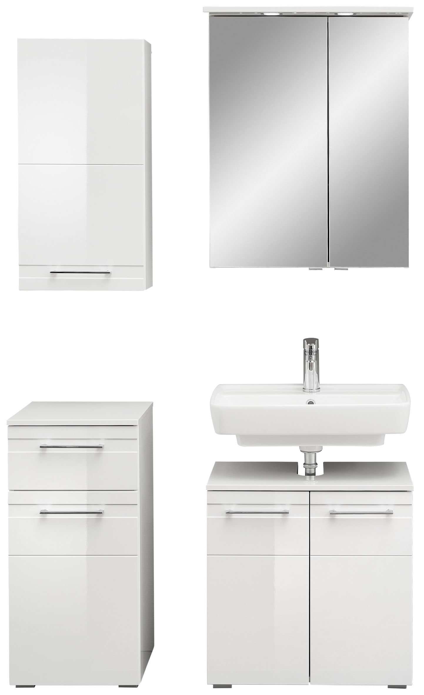 Saphir Badmöbel-Set "4-teilig, mit Türdämpfer" Set, 4 Stk. tlg.