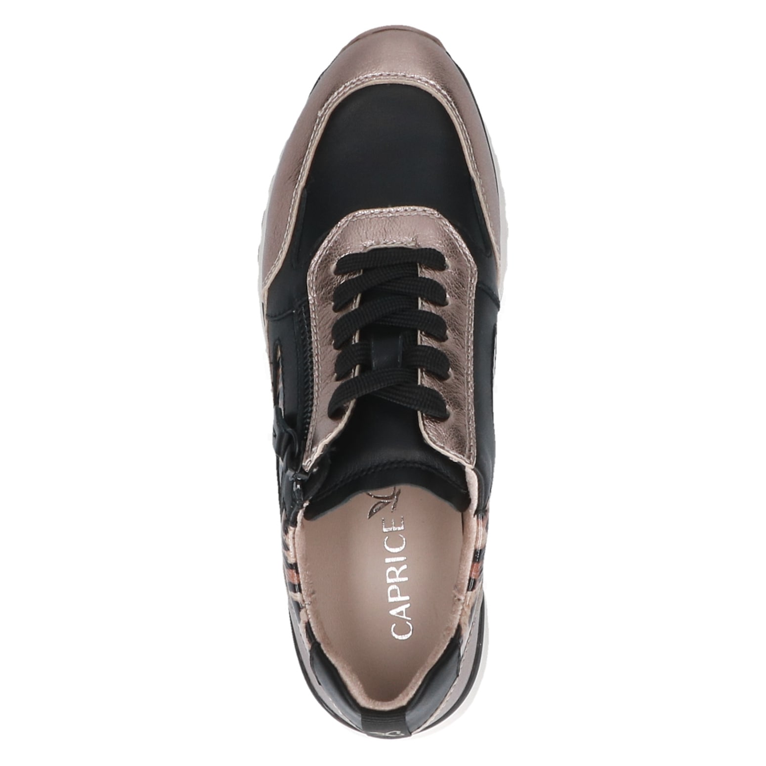 Caprice Keilsneaker, Freizeitschuh, Halbschuh, Schnürer, praktischer Außenreißverschluss